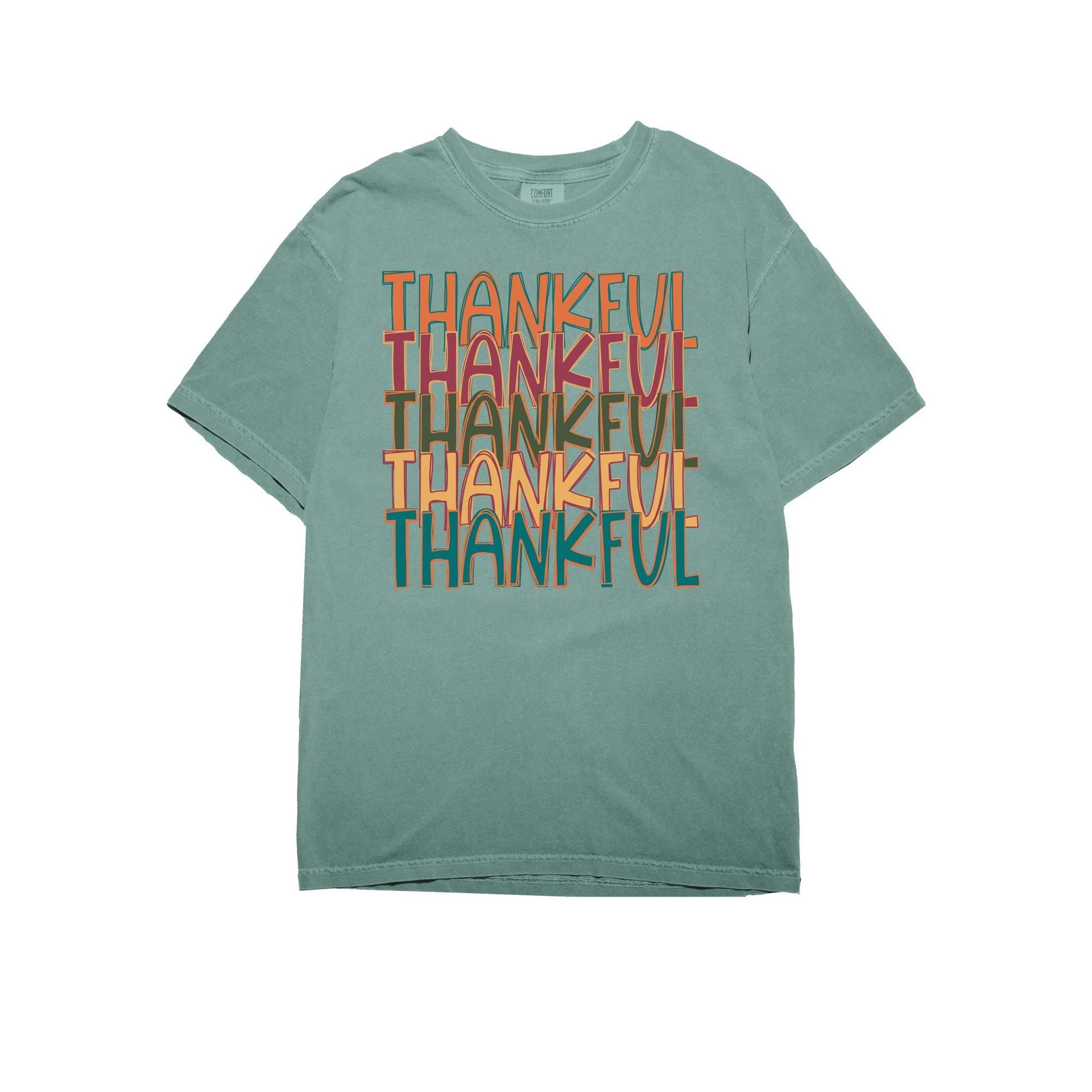 Thankful Comfort Colors T Shirt, Thanksgiving Tshirt, Halloween shirt, Autumn Tee, Fall Tee, Trendy Womens Graphic T, Fall T, Pumpkin Shirt