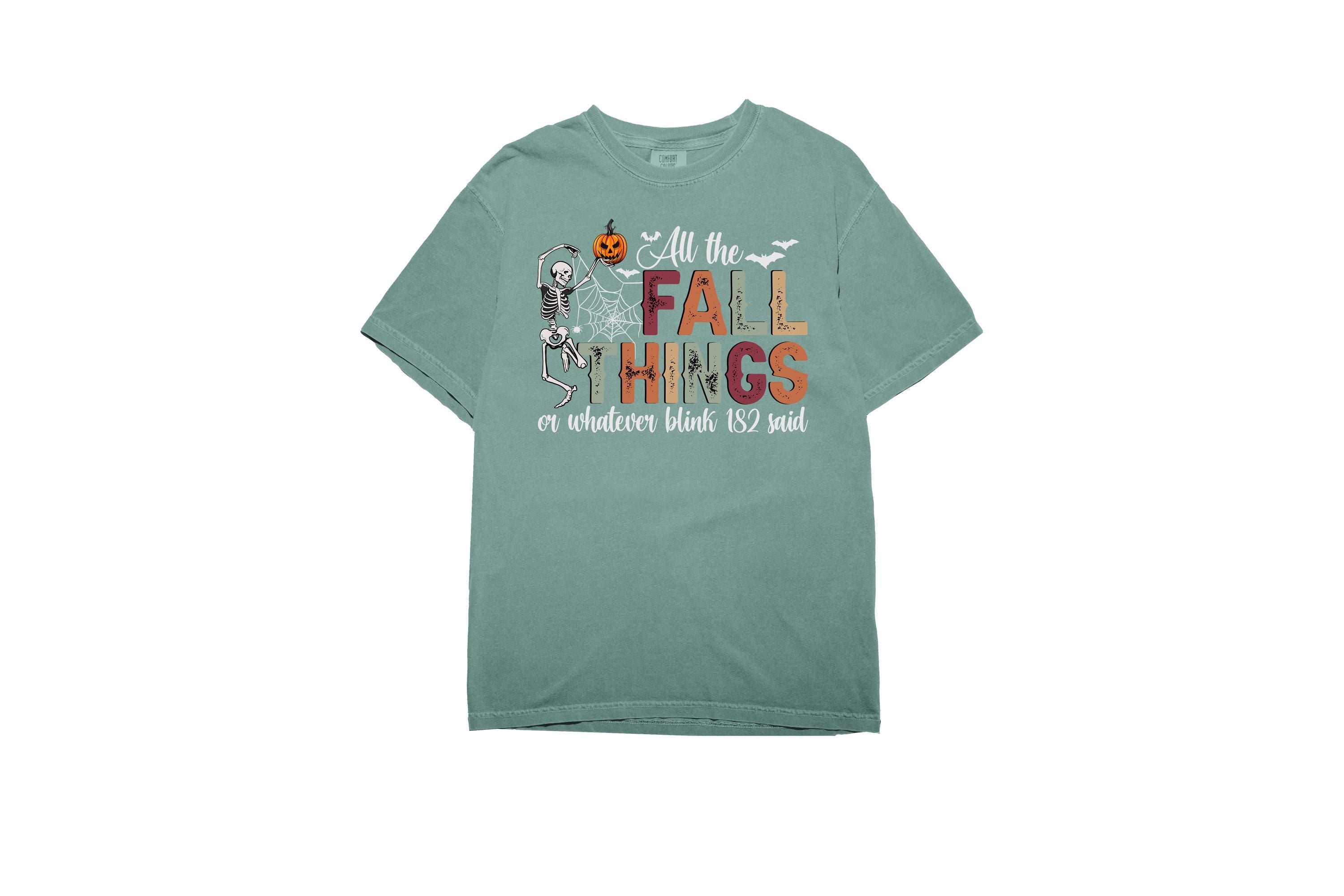 Comfort Colors T Shirt, All The Fall Things, Thanksgiving Tshirt, Halloween shirt, Autumn Tee, Fall Tee, Womens Graphic T, Pumpkin Shirt