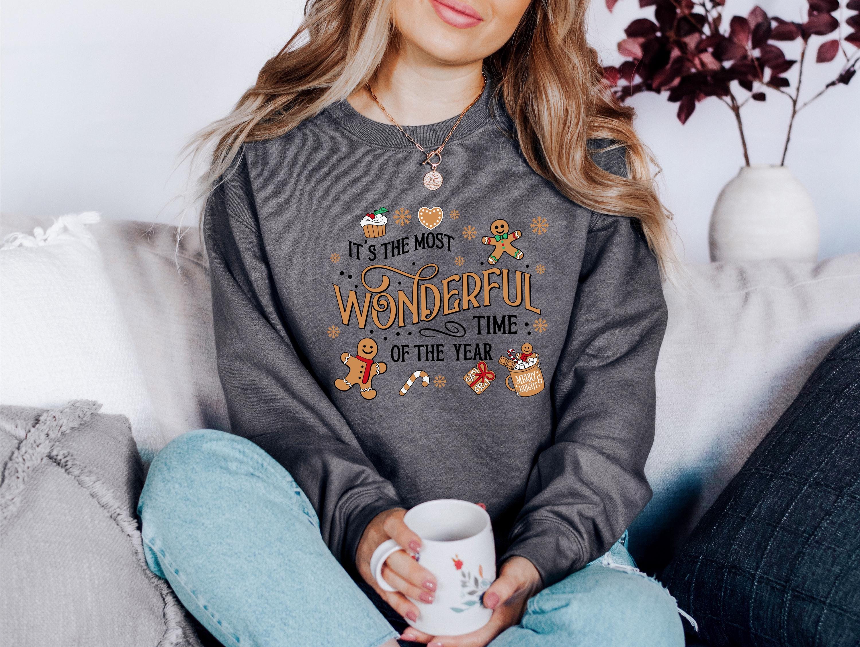 Gingerbread Man Christmas Sweater, Trendy Santa Crewneck, Winter Sweatshirt, Cute Holiday Crew, Christmas Tshirt, Xmas Design, Holiday T