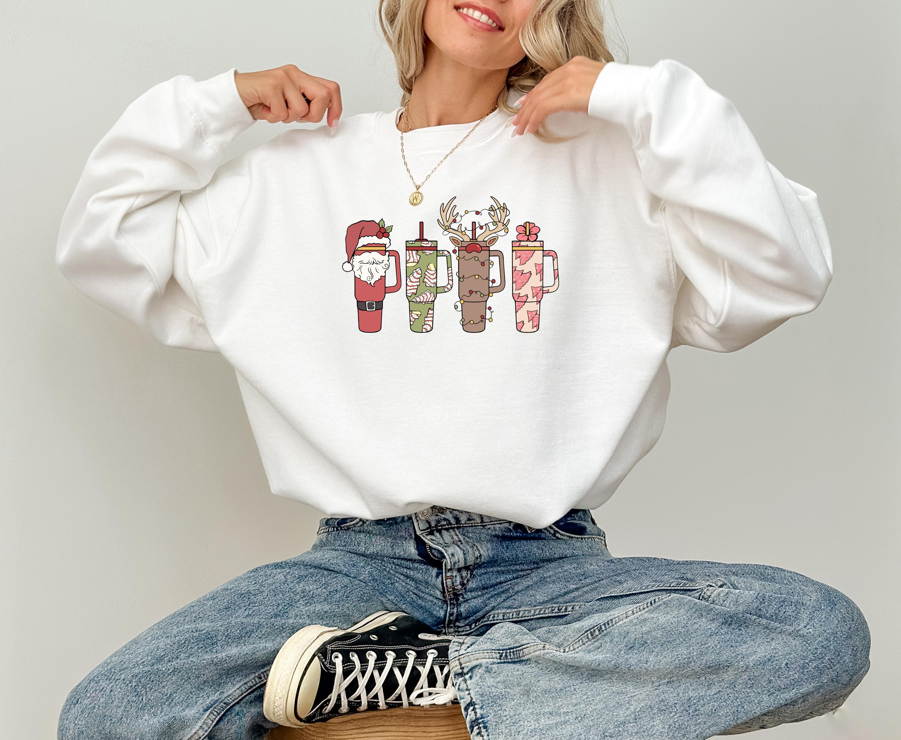 Retro Santa Christmas Sweater, Trendy Crewneck, Winter Sweatshirt, Cute Holiday Crew, Christmas T-Shirt, Grunge Xmas Design, Holiday T