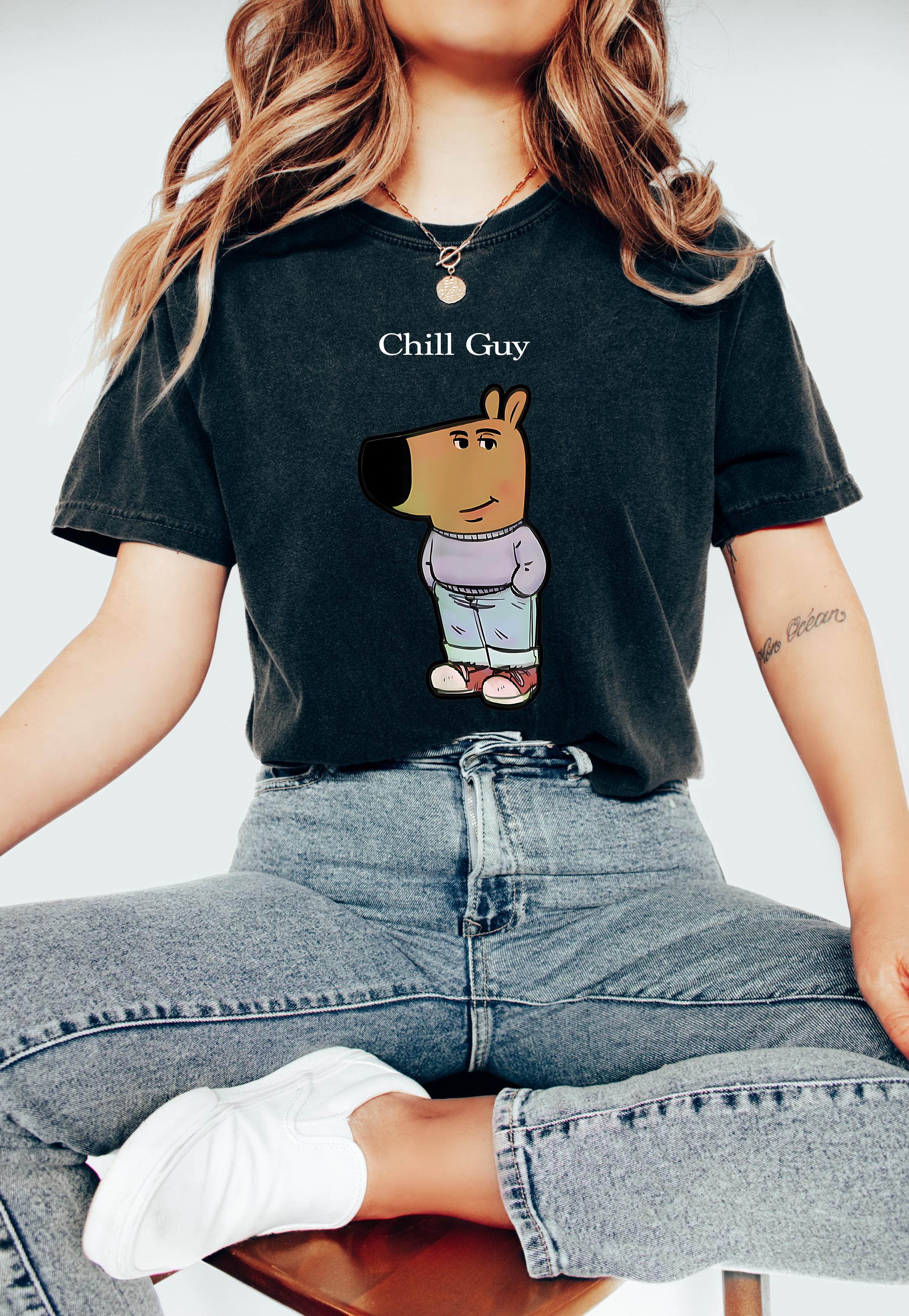 Chill Guy Funny Comfort Colors Shirt, Meme Design, Unisex Graphic T,