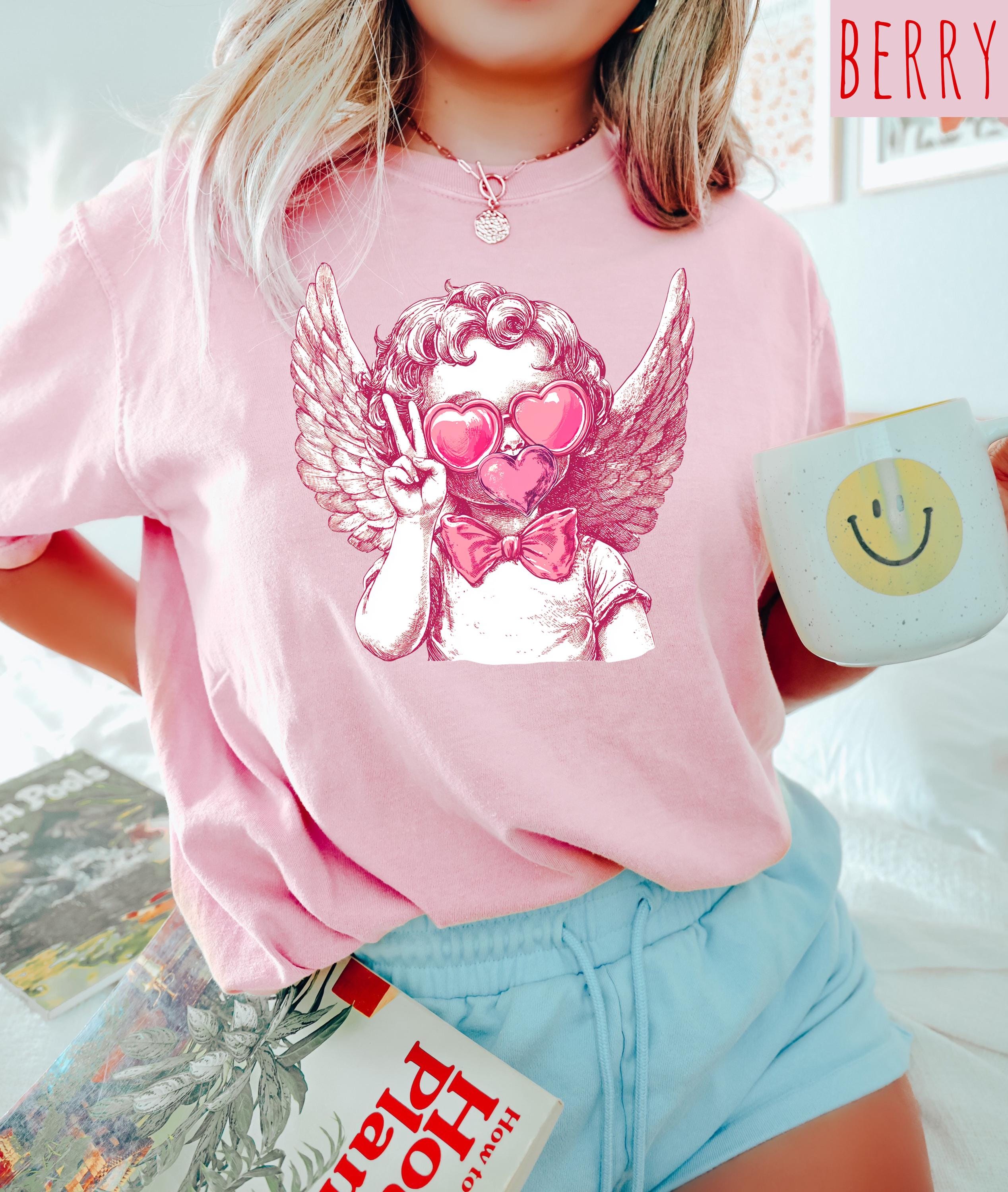 Retro Valentines Day Comfort Colors Shirt, Cute Cupid Love Shirt, Vintage Vday Shirt, Love Shirt, Galentine's Day 2025,