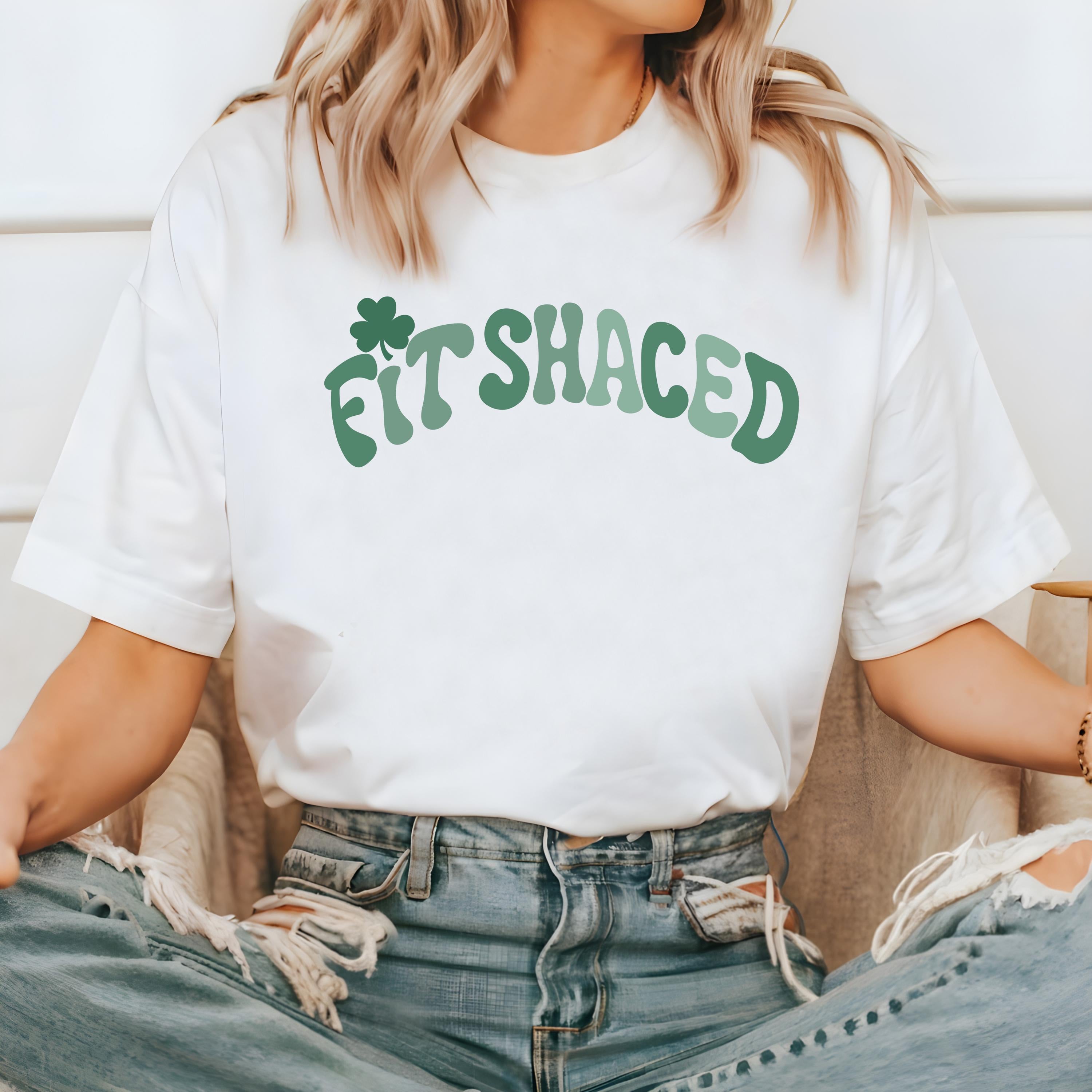 Fit Shaced St Patty's Day Comfort Colors Shirt, Funny St Patricks Day TShirt, St Paddy's Day Four Leaf Clover Shirt, Lucky T Shirt