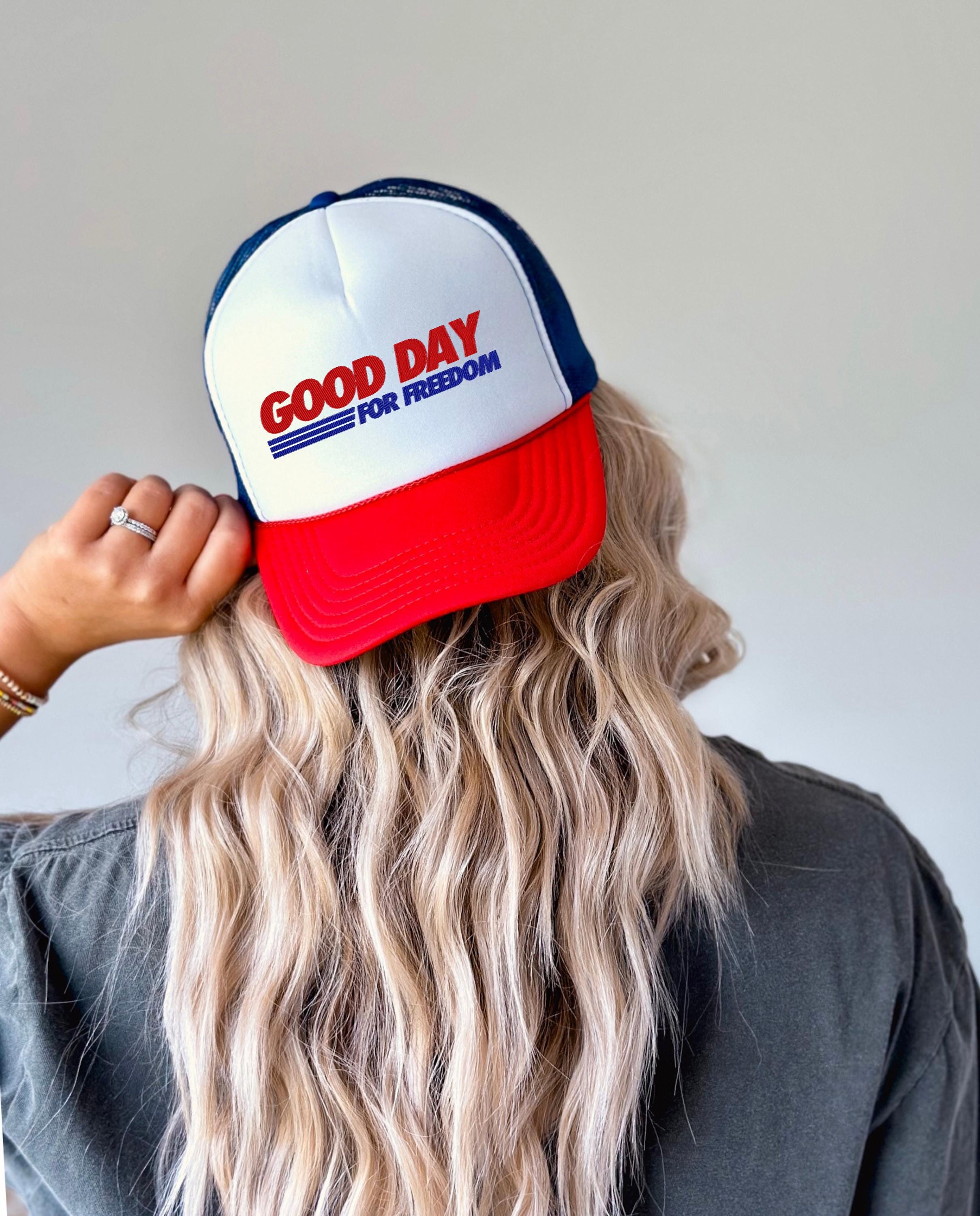 Embroidered Rope Hat, Good day for Freedom, July 4th,America ,Fourth of July Hat,July 4th embroidery, Snapback Adjustable, Mens and Womens