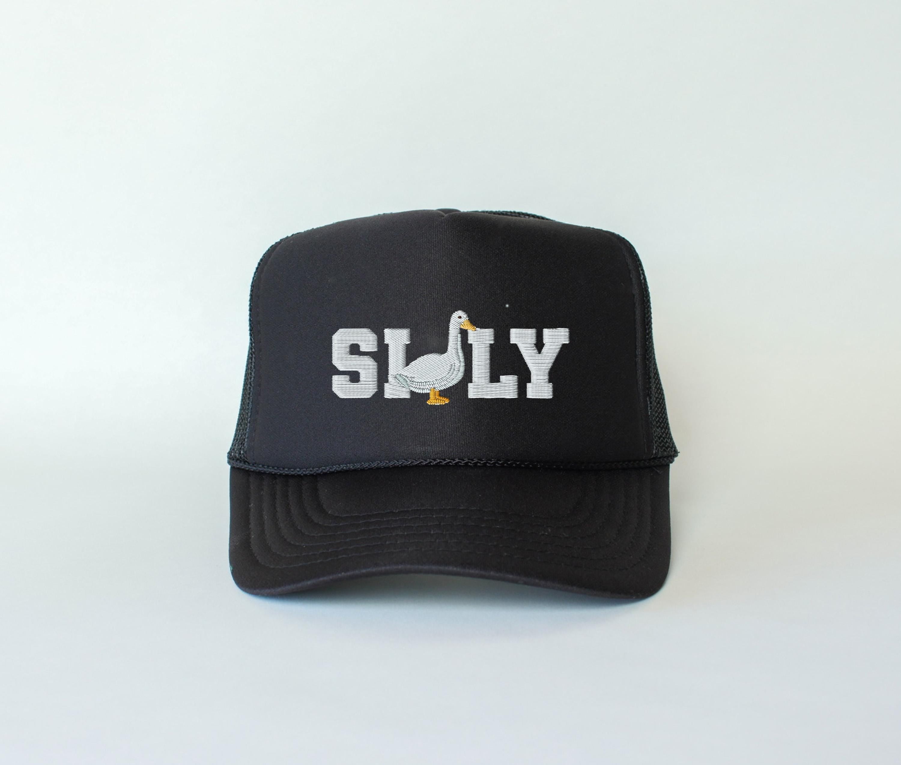 silly goose embroidered hat embroidery silly goose flatbill