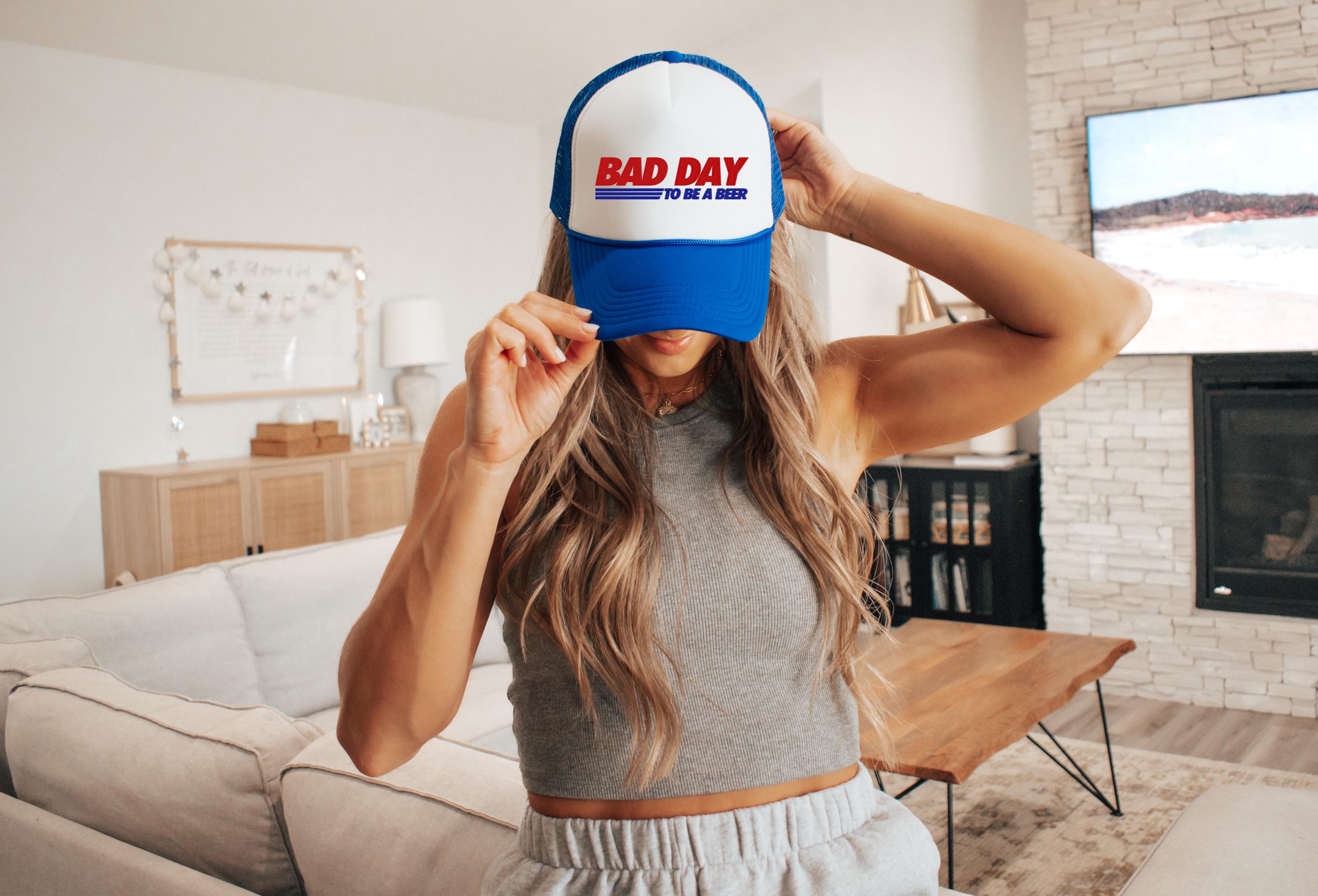 Embroidered Rope Hat Bad Day To Be A Beer July 4th,America Foam,Fourth of July Hat,July 4th embroidery, Snapback Adjustable, Mens and Womens