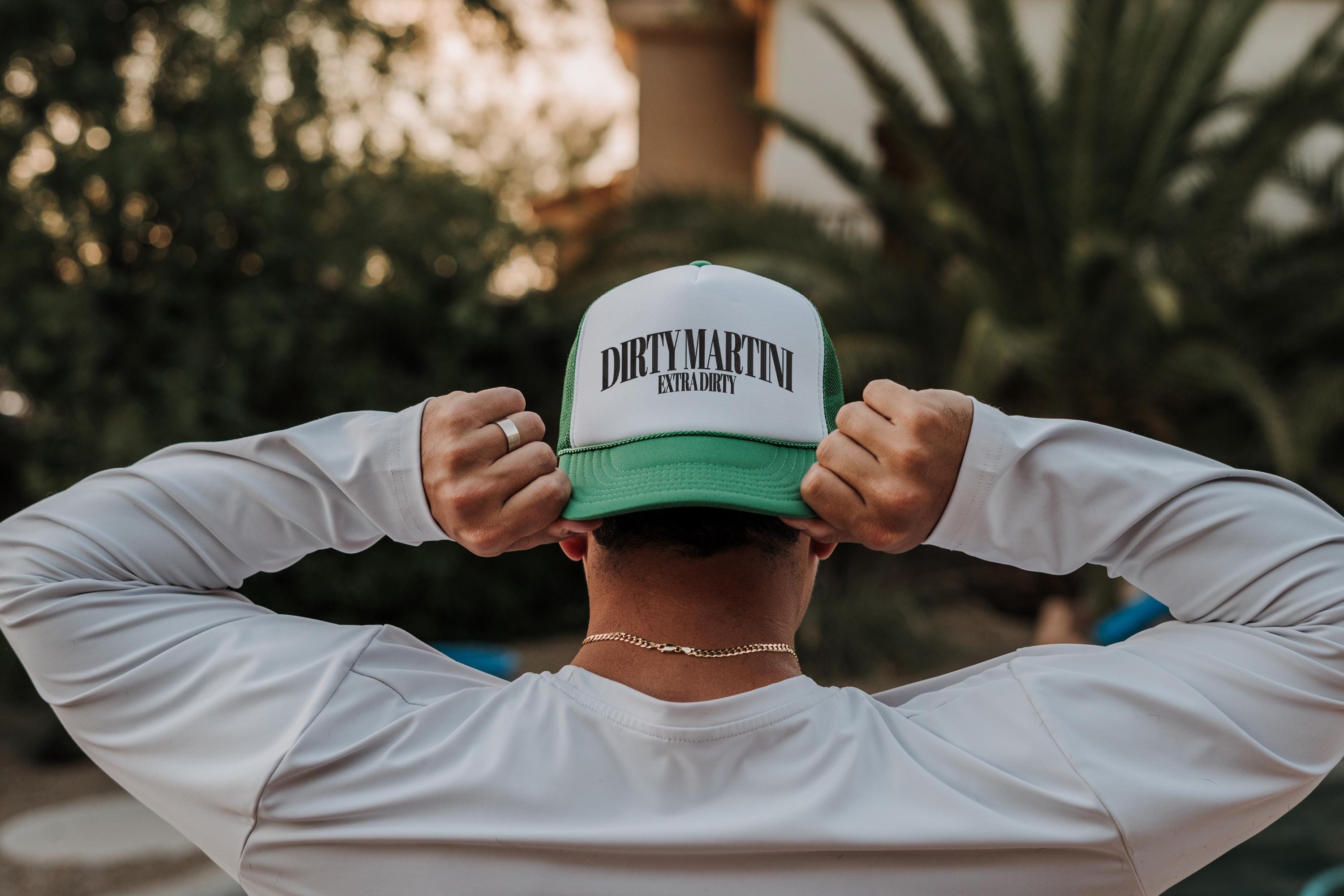 Embroidered Dirty Martini Embroidered Rope Hat, Extra dirty Foam, Martini Lover Hat, Snapback Adjustable, Mens and Womens, Party Foam Hat