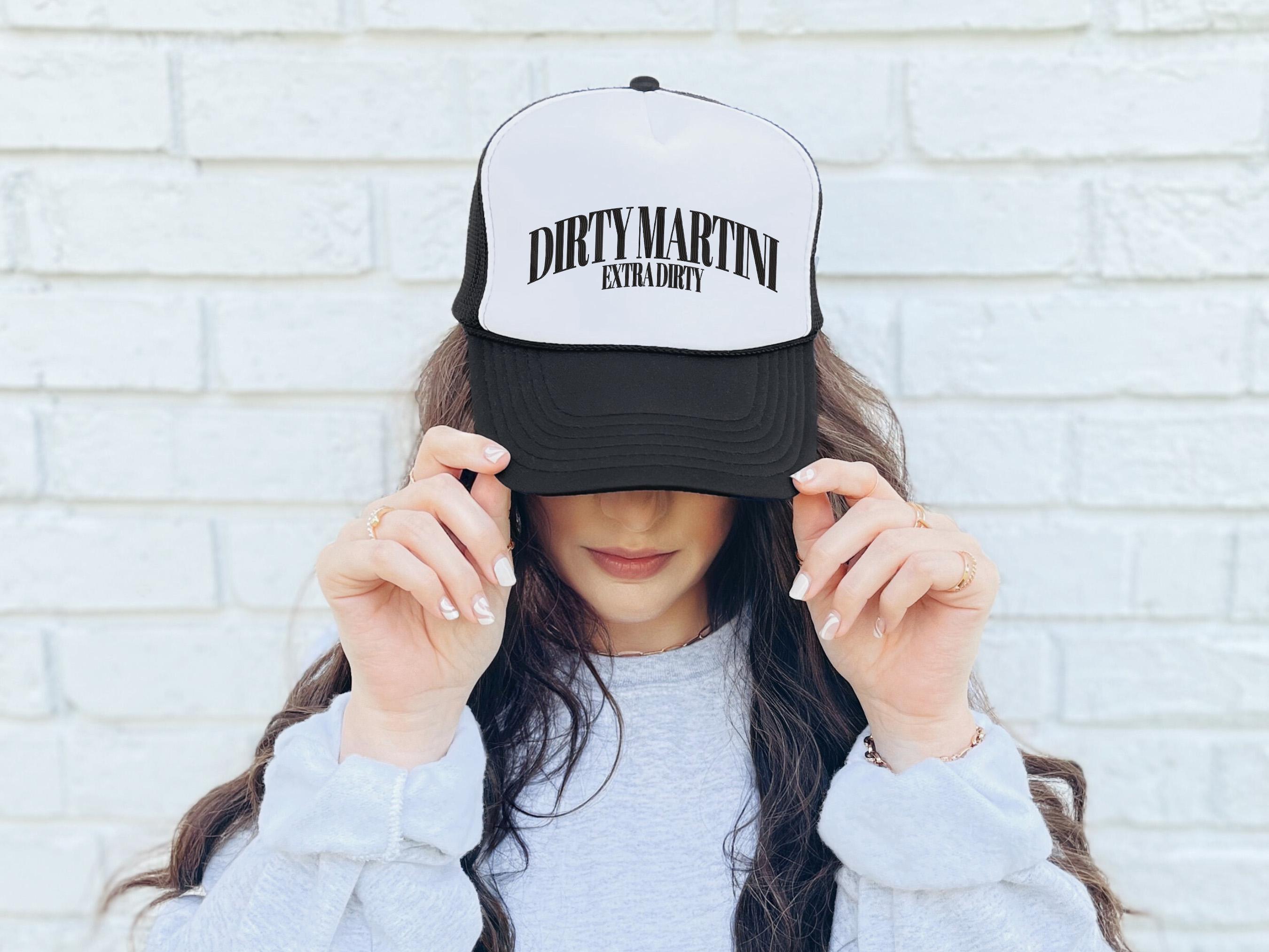 dirty martini embroidered hat, extra dirty, absolutely filthy, dirty martini hat