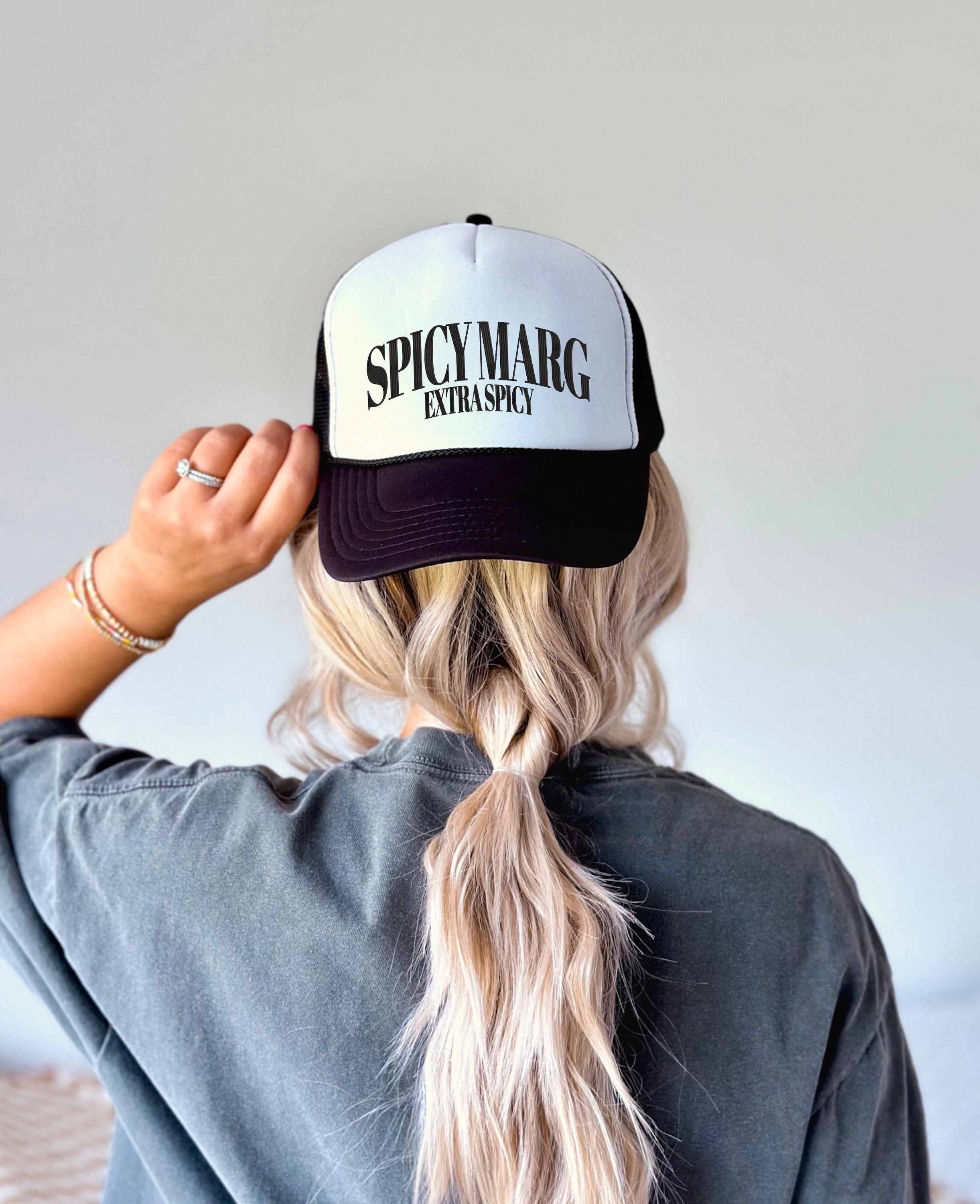 spicy margarita, spicy marg hat embroidery, embroidered, spicy margs, spicy