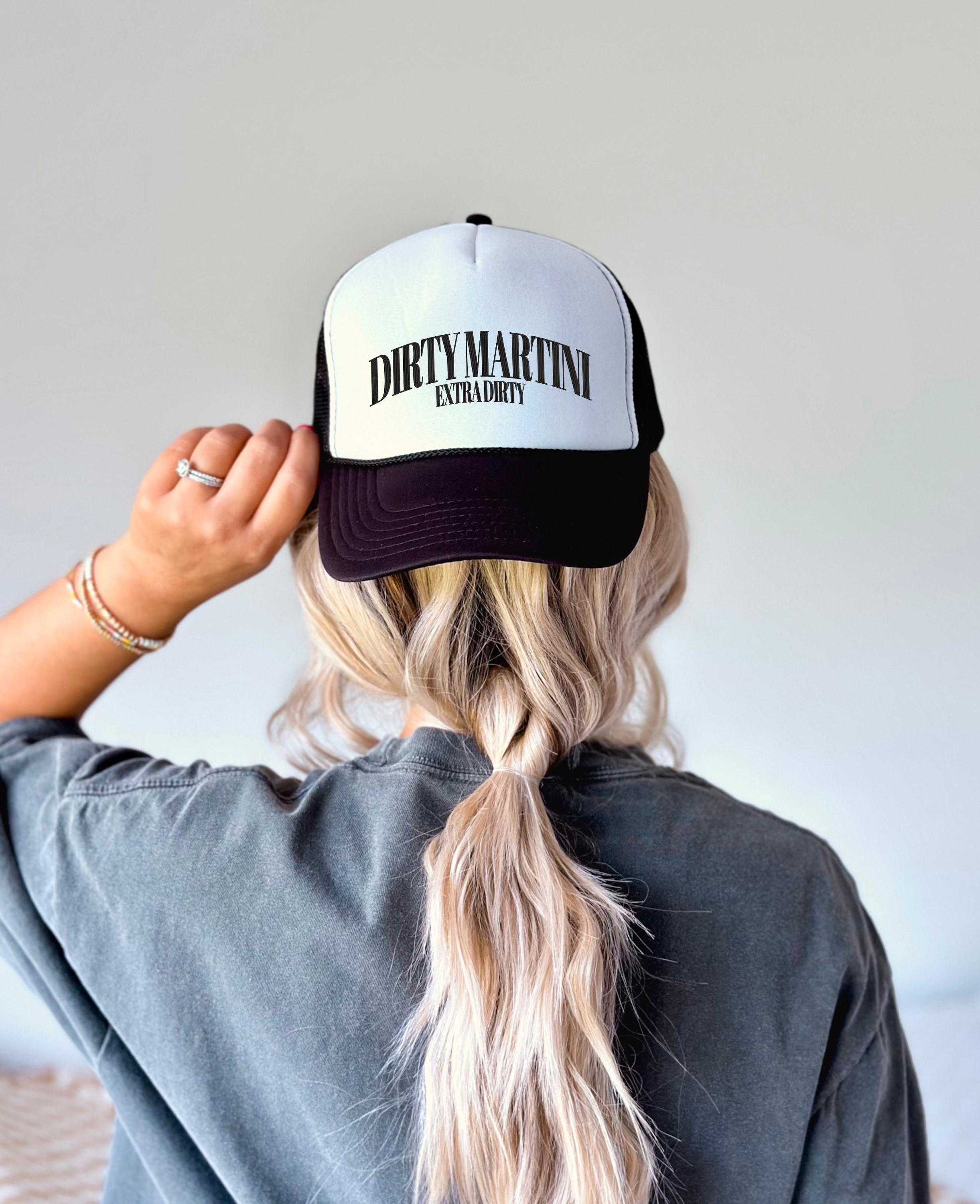 dirty martini embroidered hat, extra dirty, absolutely filthy, dirty martini hat