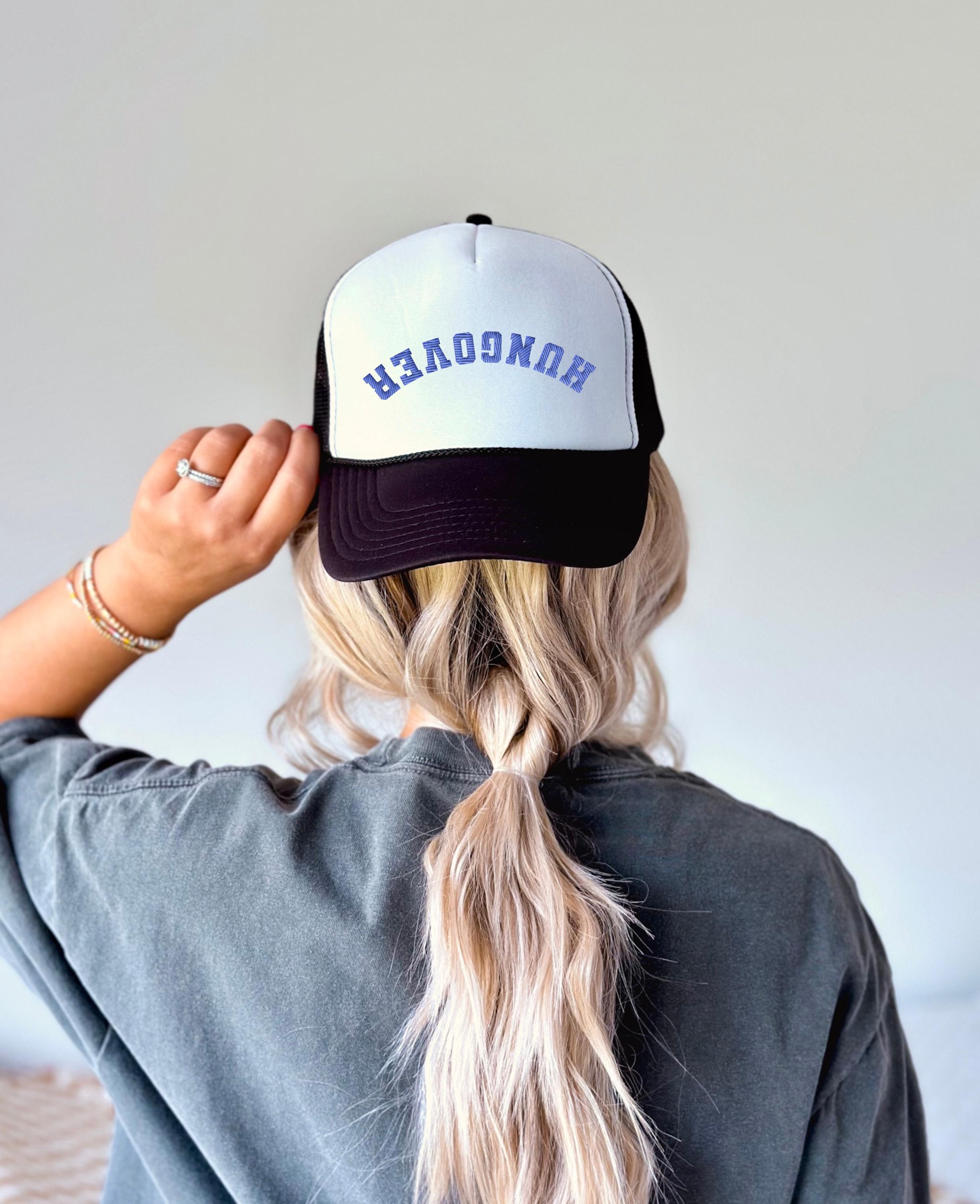 hungover embroidery hat, embroidered hat, drunk, sunday scaries hat, foam hat