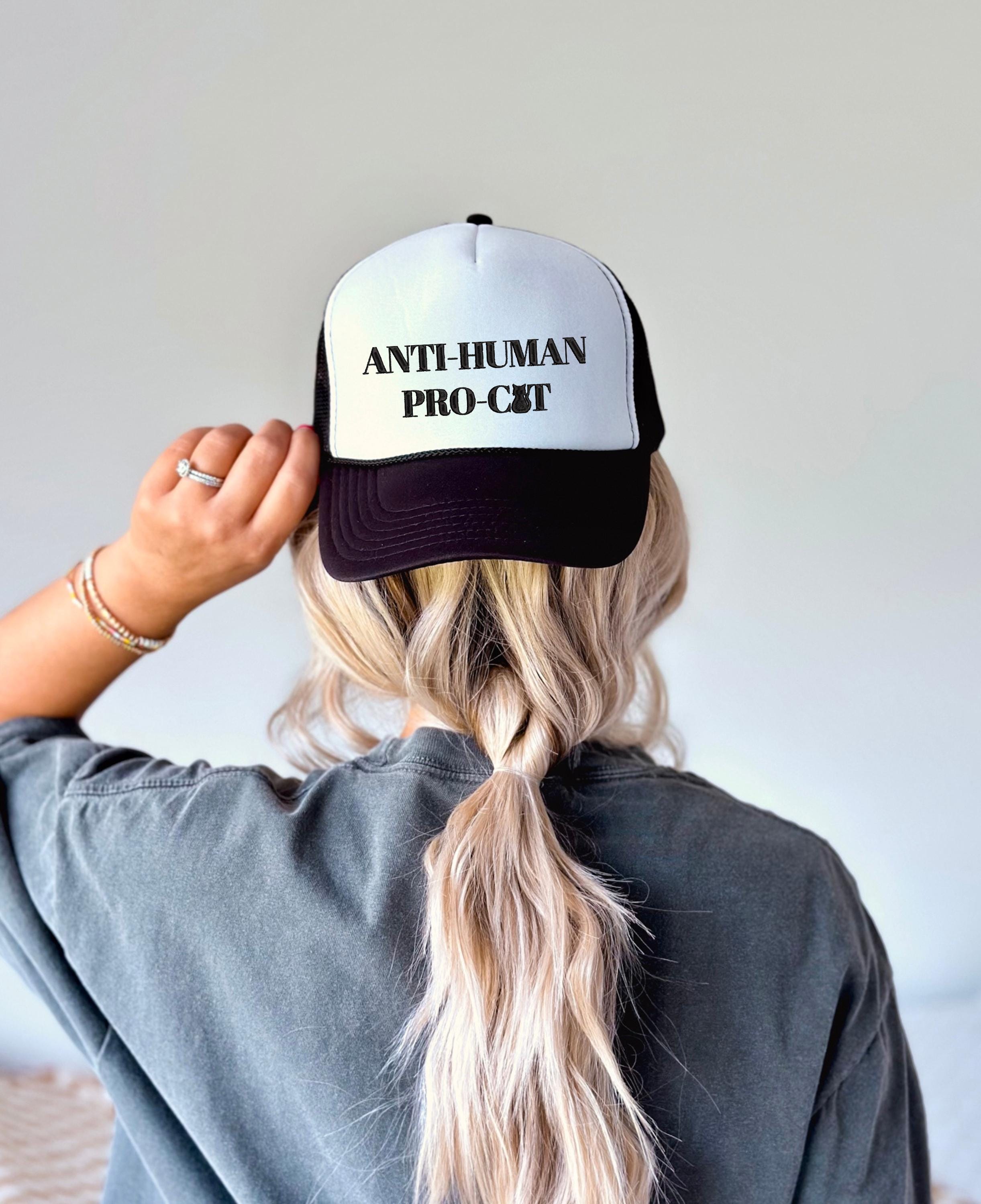 anti person pro cat funny hat embroidered hat, i love my cat