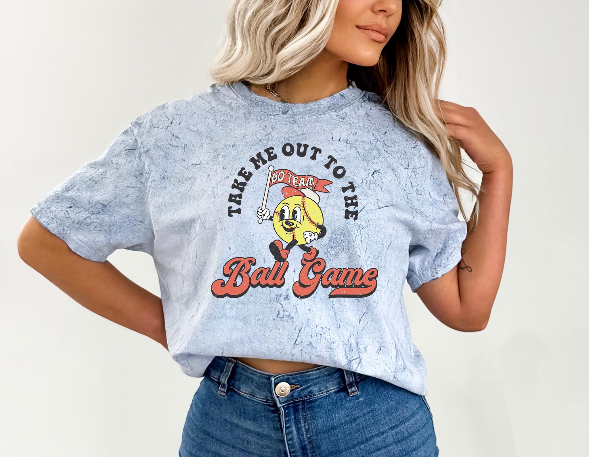 Softball Comfort Colors Tie Dye Tee, Take Me To The Ball, Game, Sports Shirt, Softball Biggest Fan, Parents of Softball, Gameday T Shirt