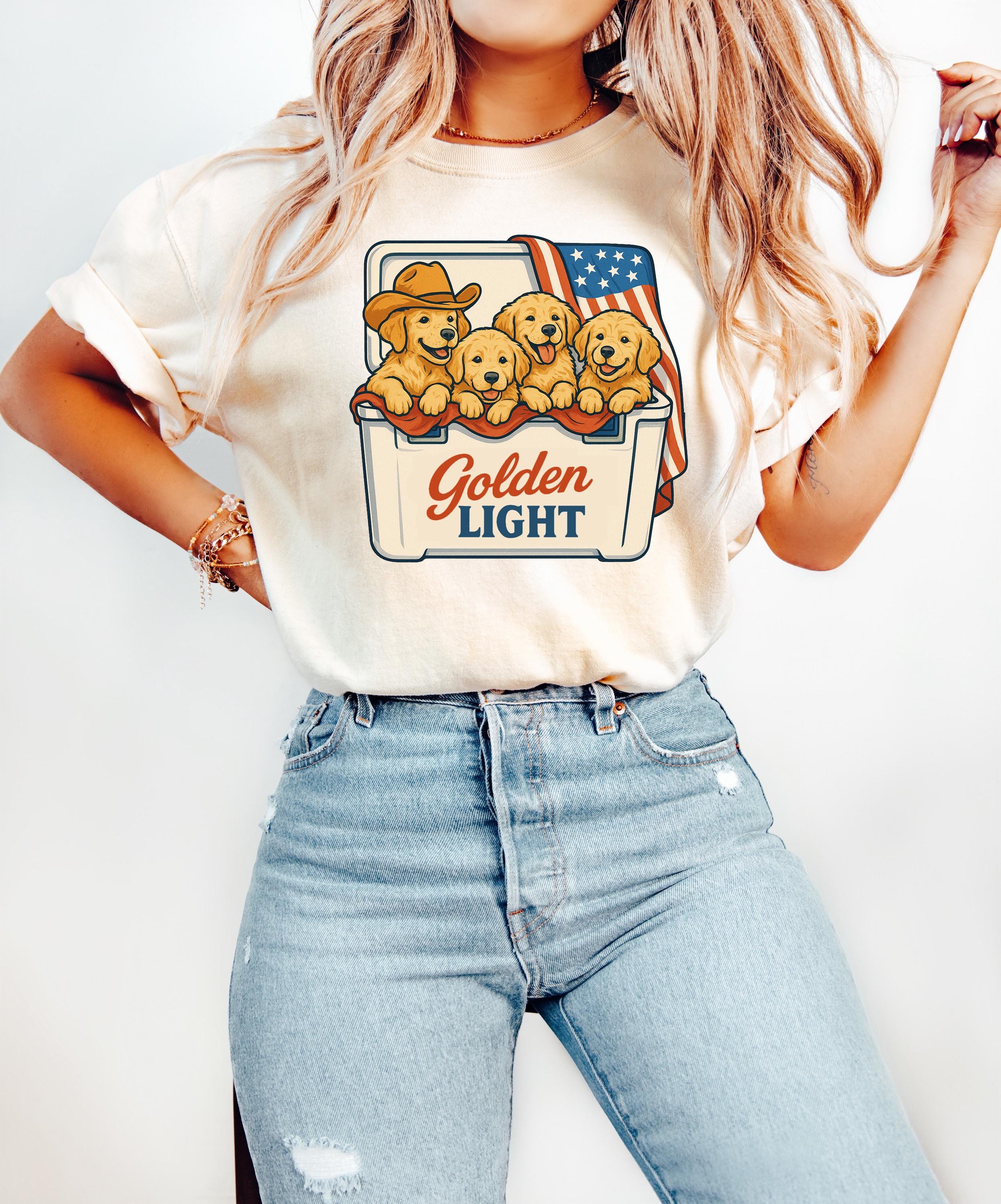 Retro Golden RetrieverJuly 4th Comfort Colors Shirt Fourth of July T Cute fourth Shirt Unisex 4th of July Patriotic Shirt Independence Day