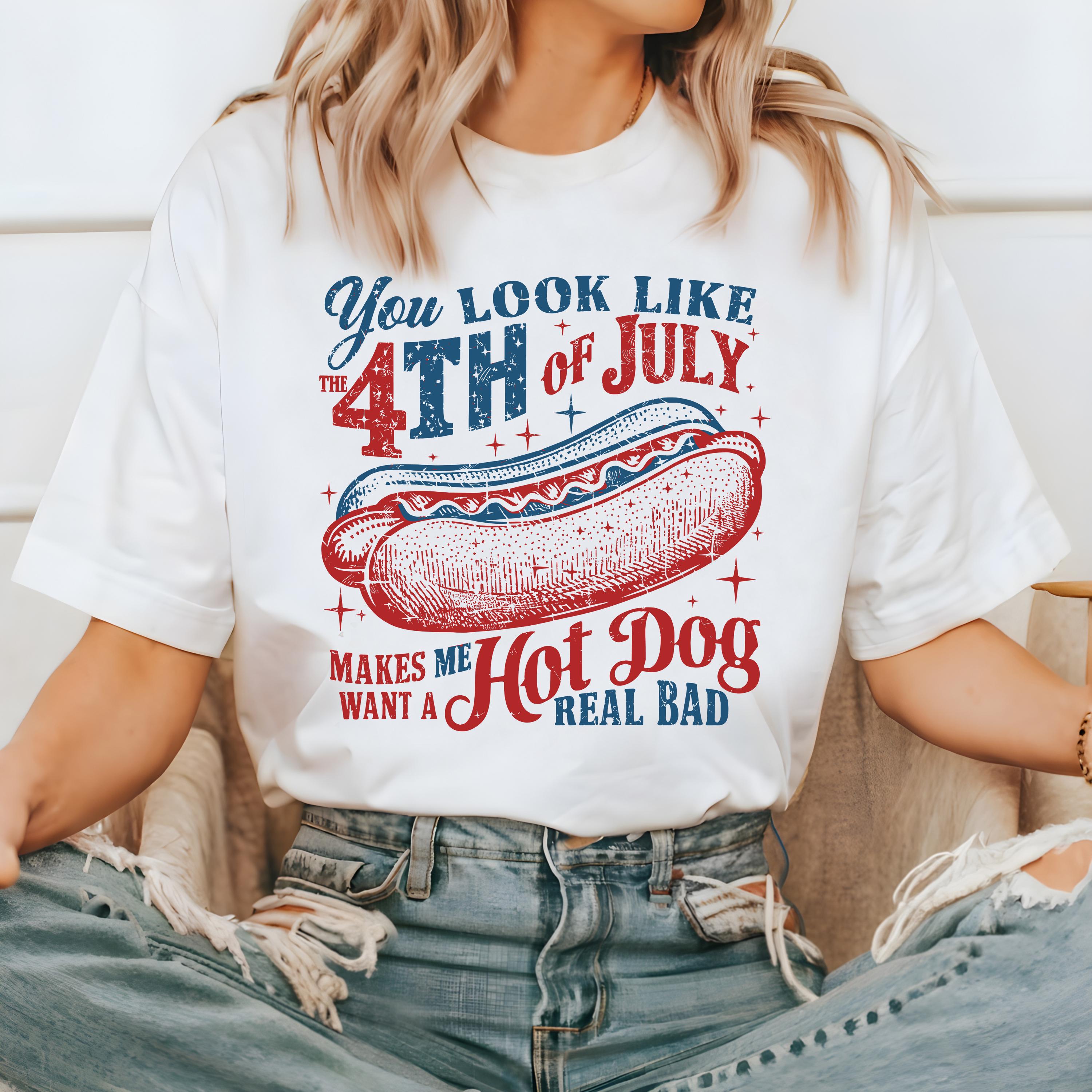 4th of July Comfort Colors Tshirt, Look Like The Fourth shirt, Unisex July 4th T, American Flag Shirt, Independence Day, Hot Dog Design