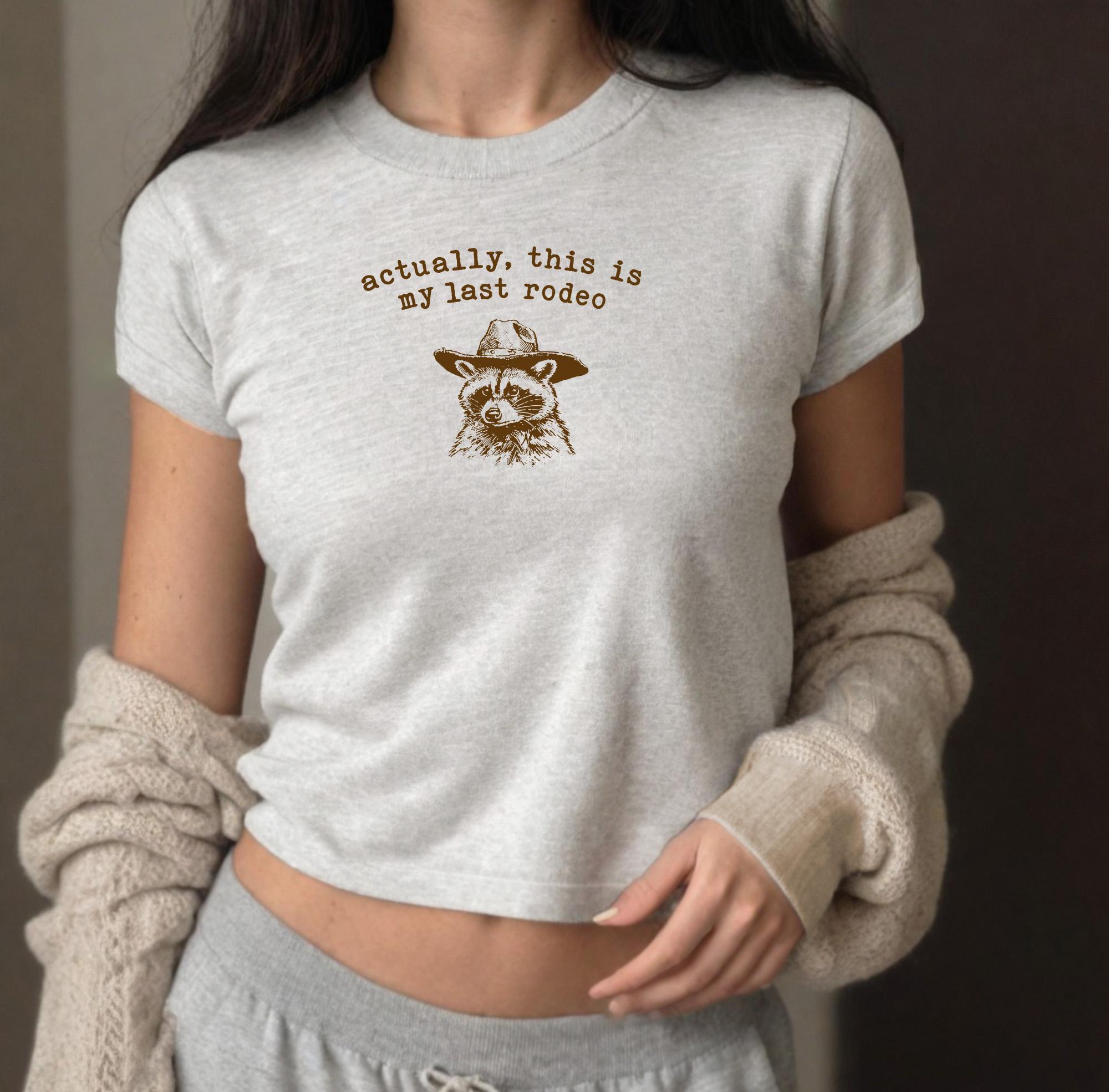 Actually This Is My Last Rodeo Baby Tee , Baby Girl, Cute Baby Tee, Cute Baby, Bachelorette Baby Tee, y2k baby tee, 90s baby tee, y2k, Crop