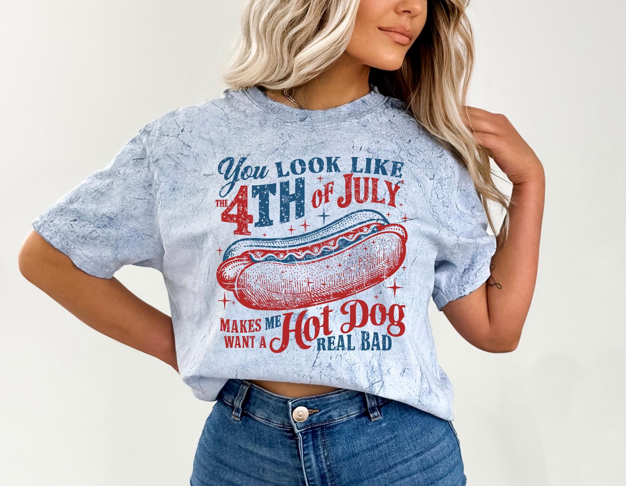 You Look Like The 4th of July Tie Dye Comfort Colors Shirt, Funny Fourth Shirt, Unisex 4th of July T-Shirt, America Shirt, Independence Day