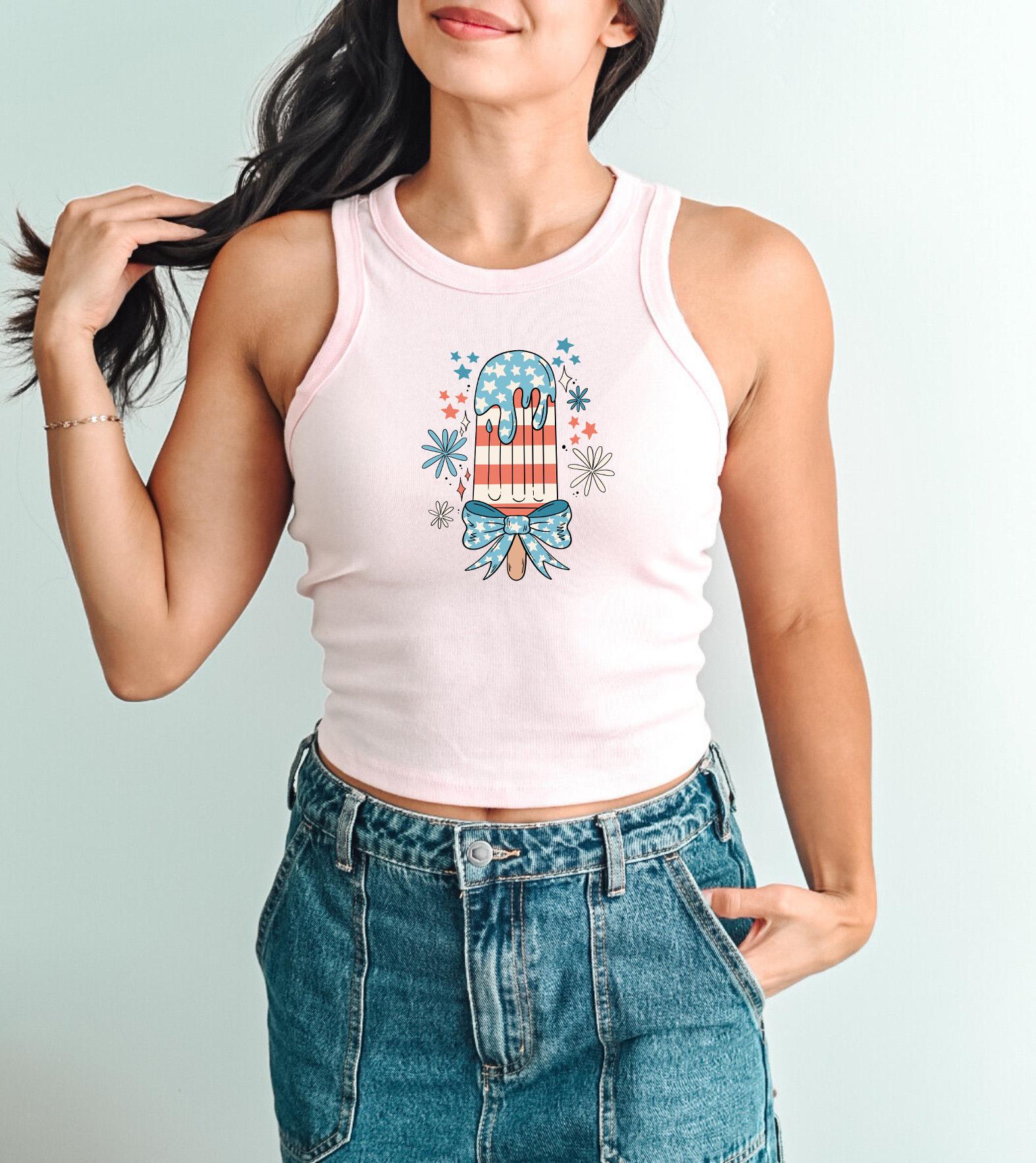 Summer Red White Blue Popsicle Tank, 4th of July Stars And Stripes T, July Fourth Shirt, Independence Day Shirt, American Flag 1019 Tank Top