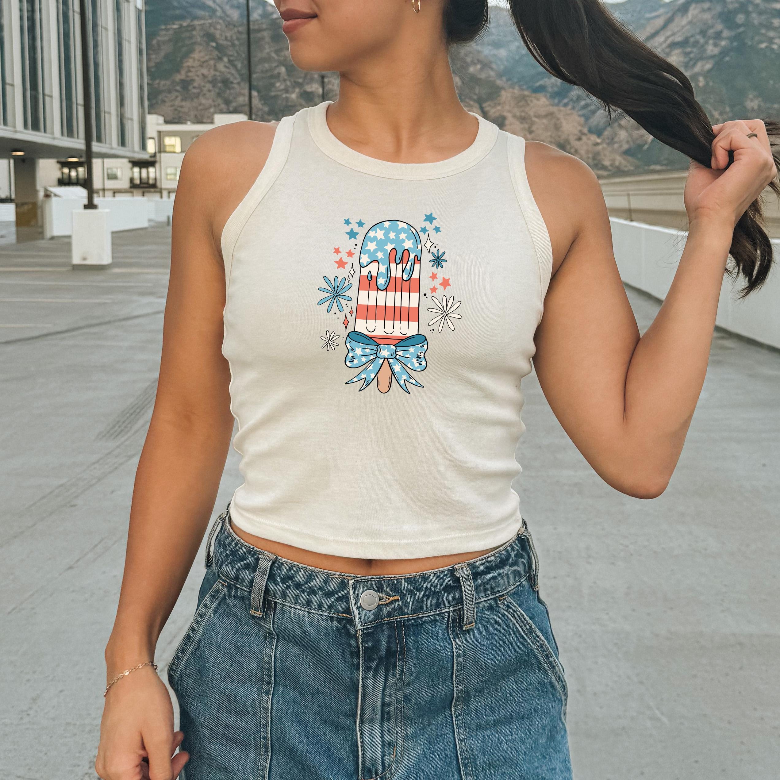 Summer Red White Blue Popsicle Tank, 4th of July Stars And Stripes T, July Fourth Shirt, Independence Day Shirt, American Flag 1019 Tank Top