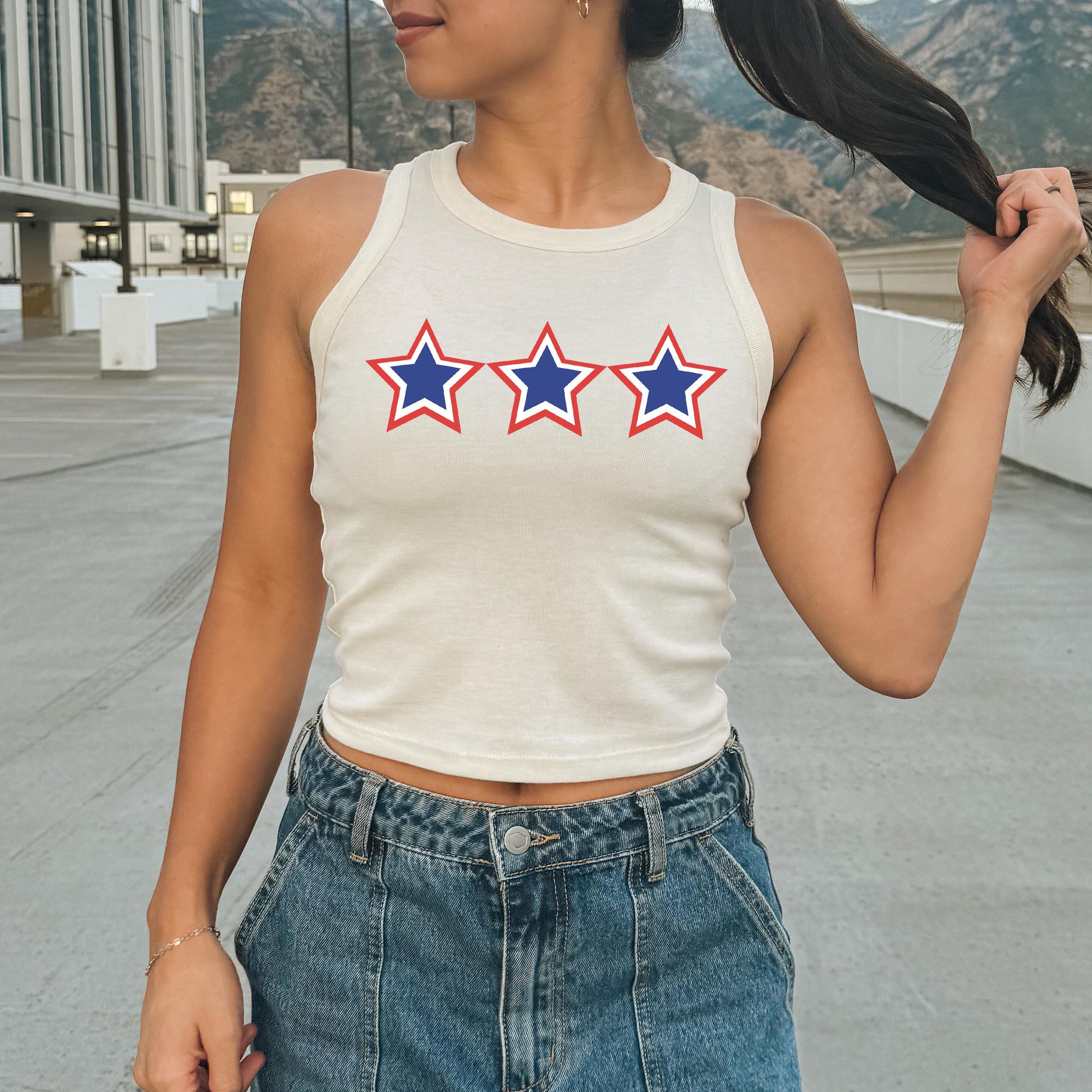 Summer Red White Blue Stars Tank, 4th of July Stars And Stripes T, July Fourth Shirt, Independence Day Shirt, American Flag 1019 Tank Top