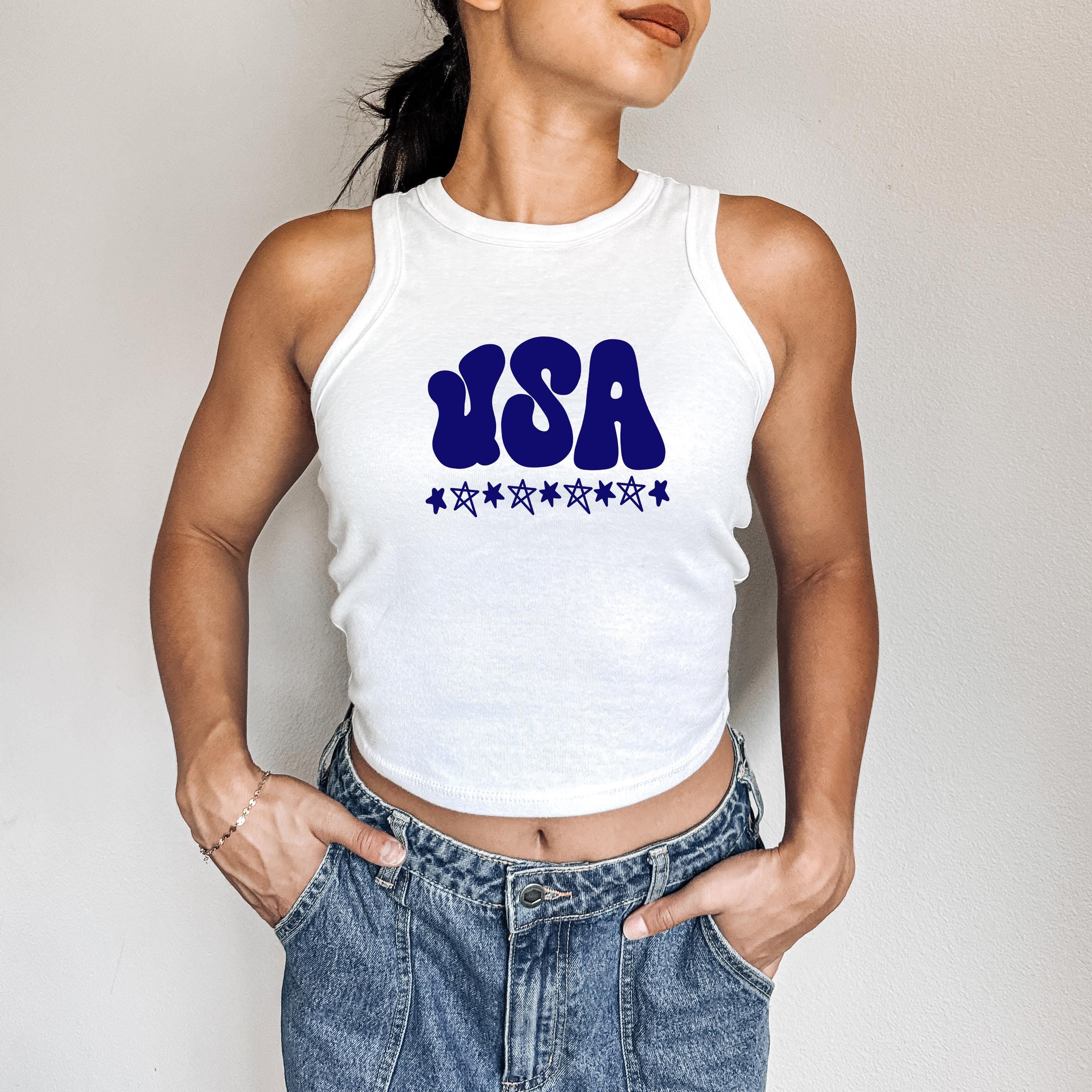 USA Blue Stars Tank, 4th of July Red White Blue Stars And Stripes T, July Fourth Shirt, Independence Day Shirt, American Flag 1019 Tank Top