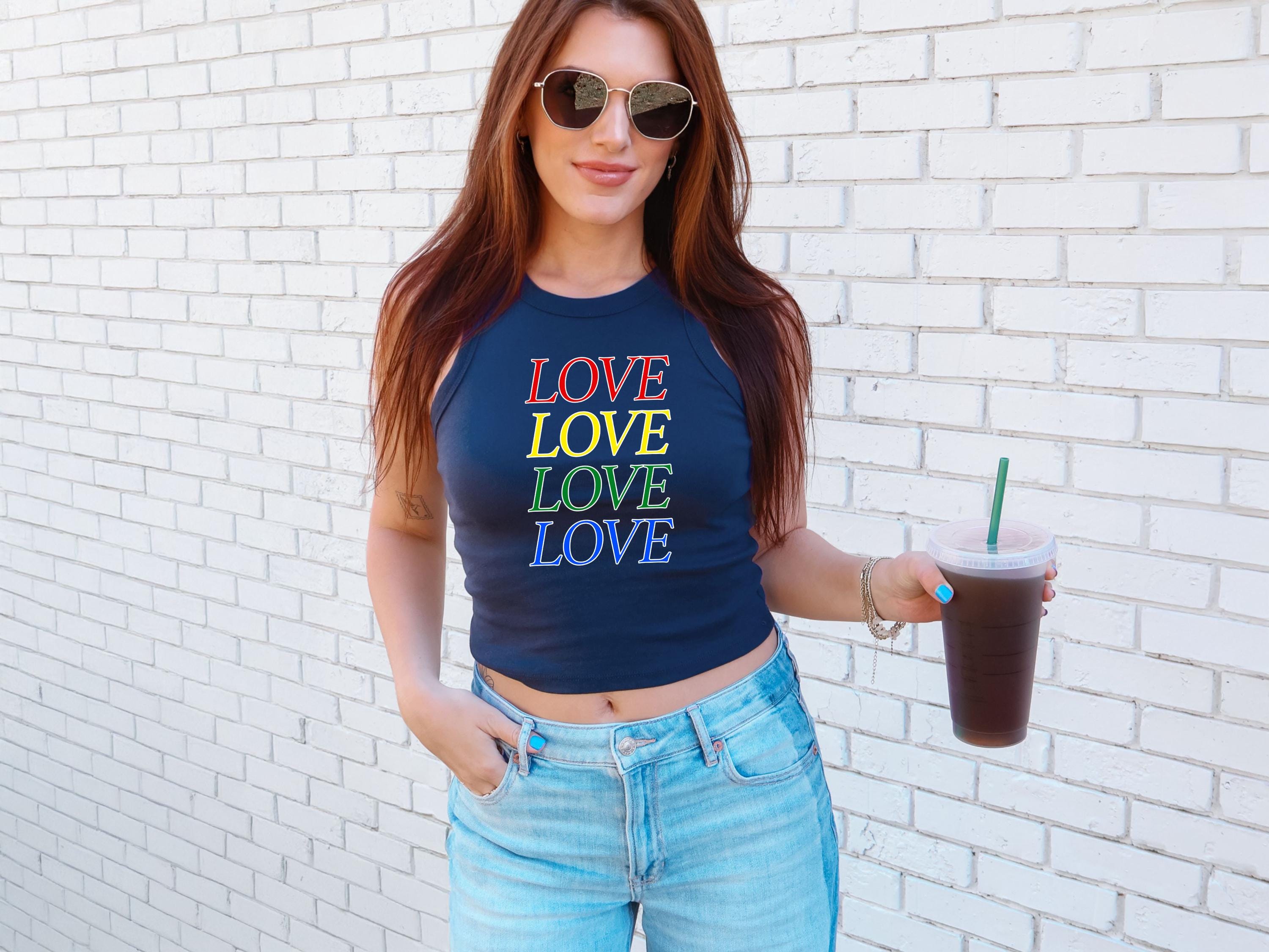 Rainbow Love Pride Tank, Pride Month Tank Top, Bella Canvas 1019 Tank,
