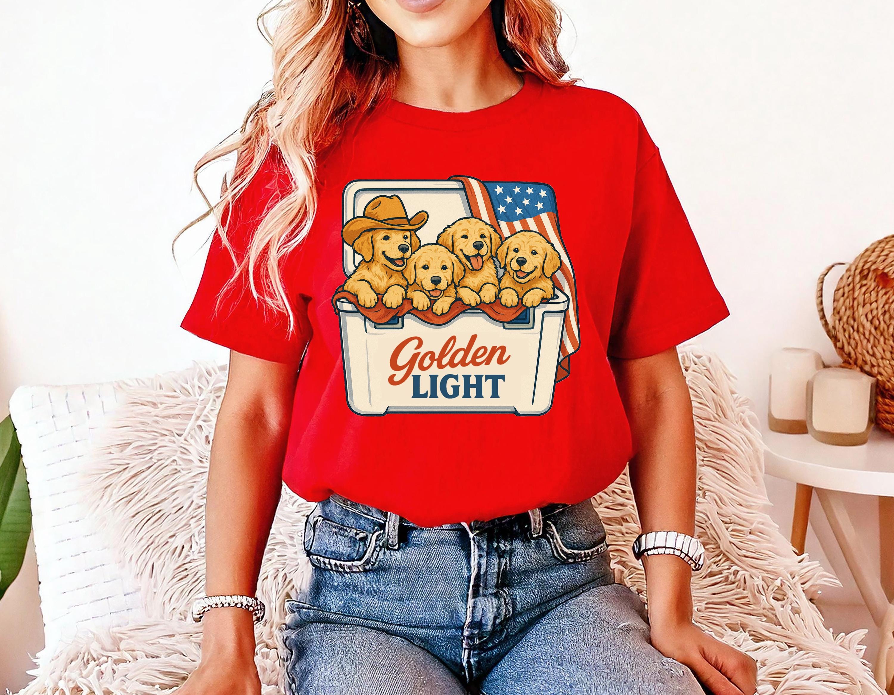 Retro Golden RetrieverJuly 4th Comfort Colors Shirt Fourth of July T Cute fourth Shirt Unisex 4th of July Patriotic Shirt Independence Day