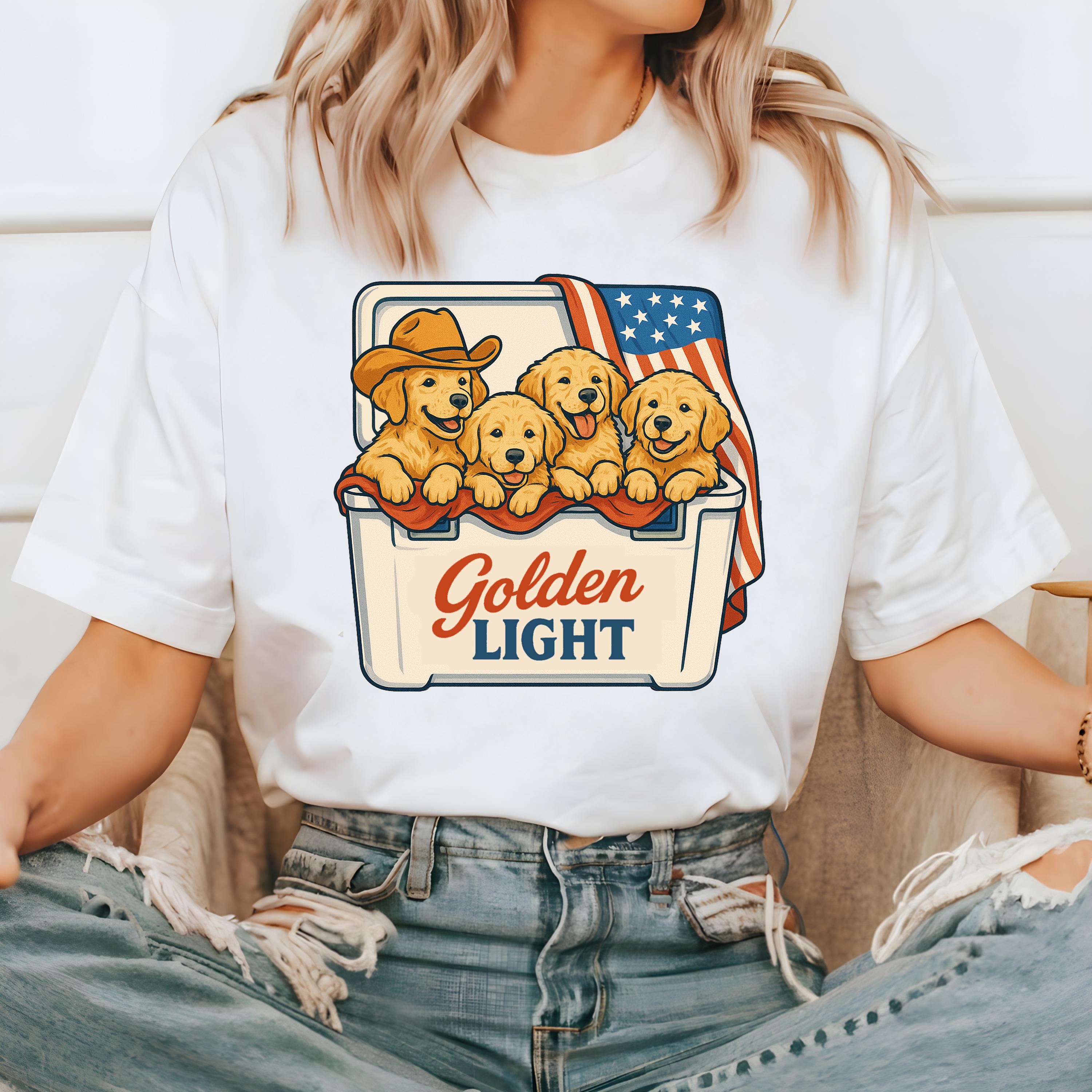 Retro Golden RetrieverJuly 4th Comfort Colors Shirt Fourth of July T Cute fourth Shirt Unisex 4th of July Patriotic Shirt Independence Day