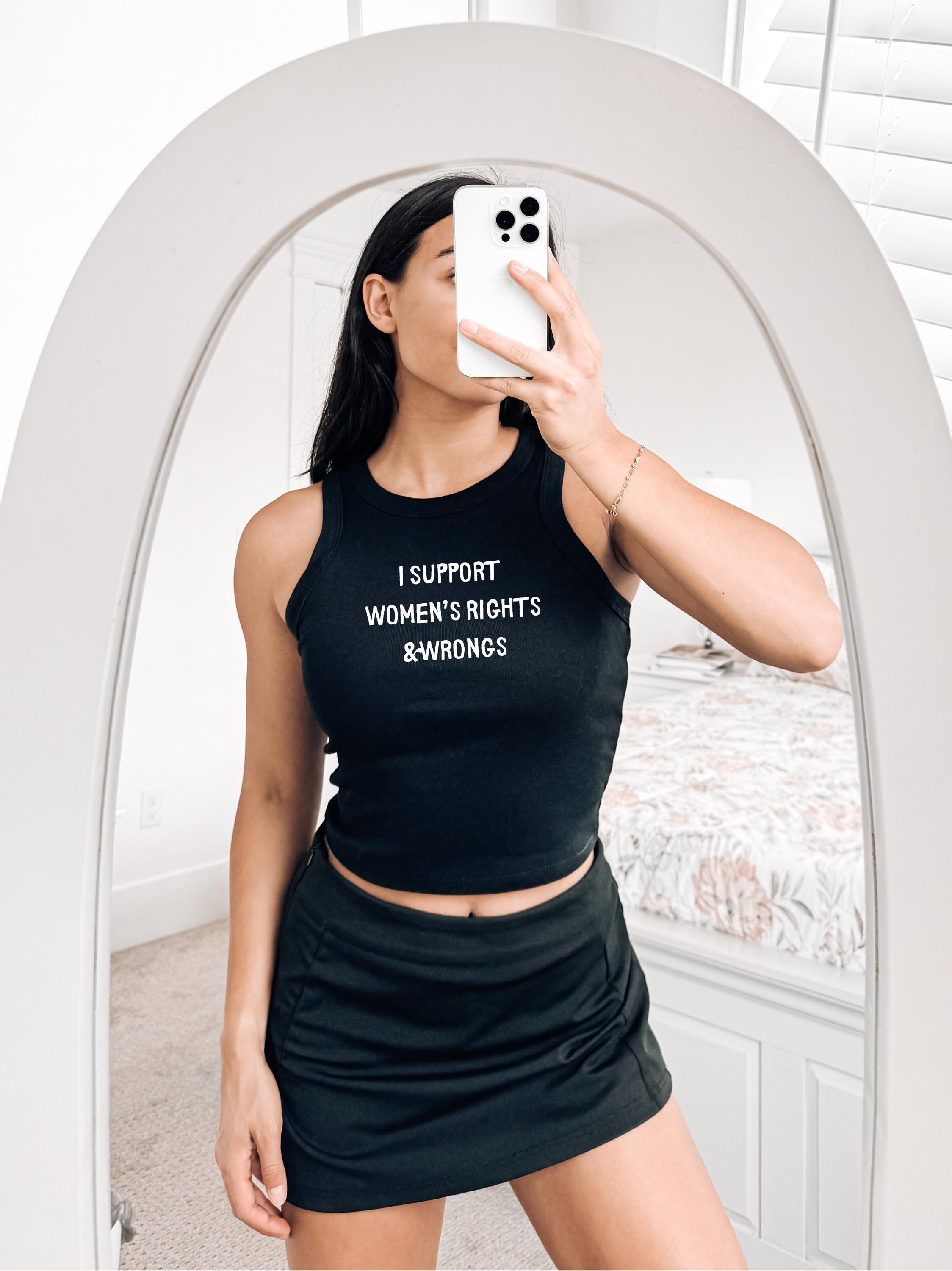 Women's Rights Design, I Support Women's Rights and Wrongs Tank, Summer Tank Top Baby Tee, 1019 Tank Top