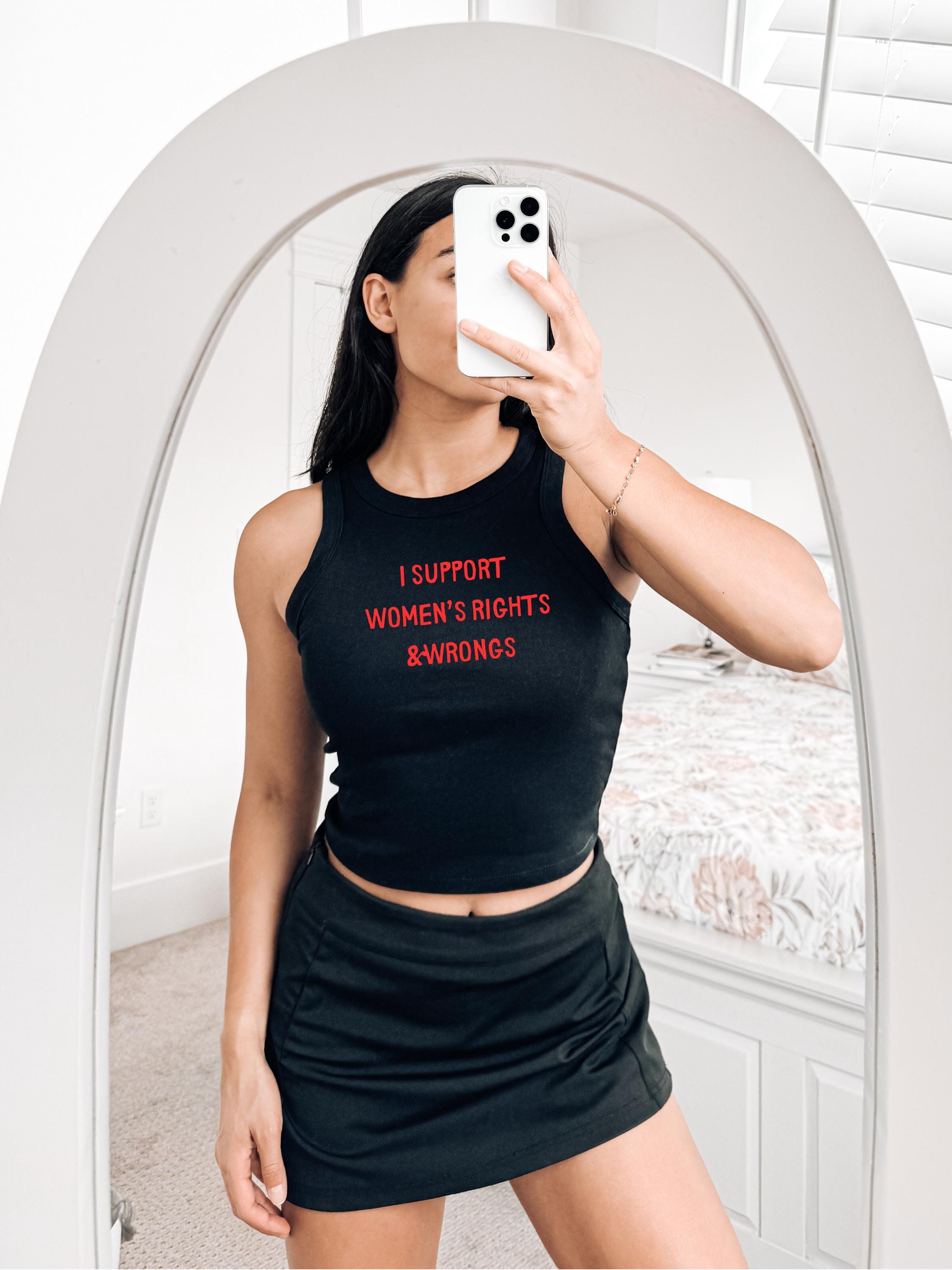 I Support Women's Rights and Wrongs Tank, Red Design, Summer Tank Top Baby Tee, 4th of July Tshirt, July Fourth USA Shirt, 1019 Tank Top
