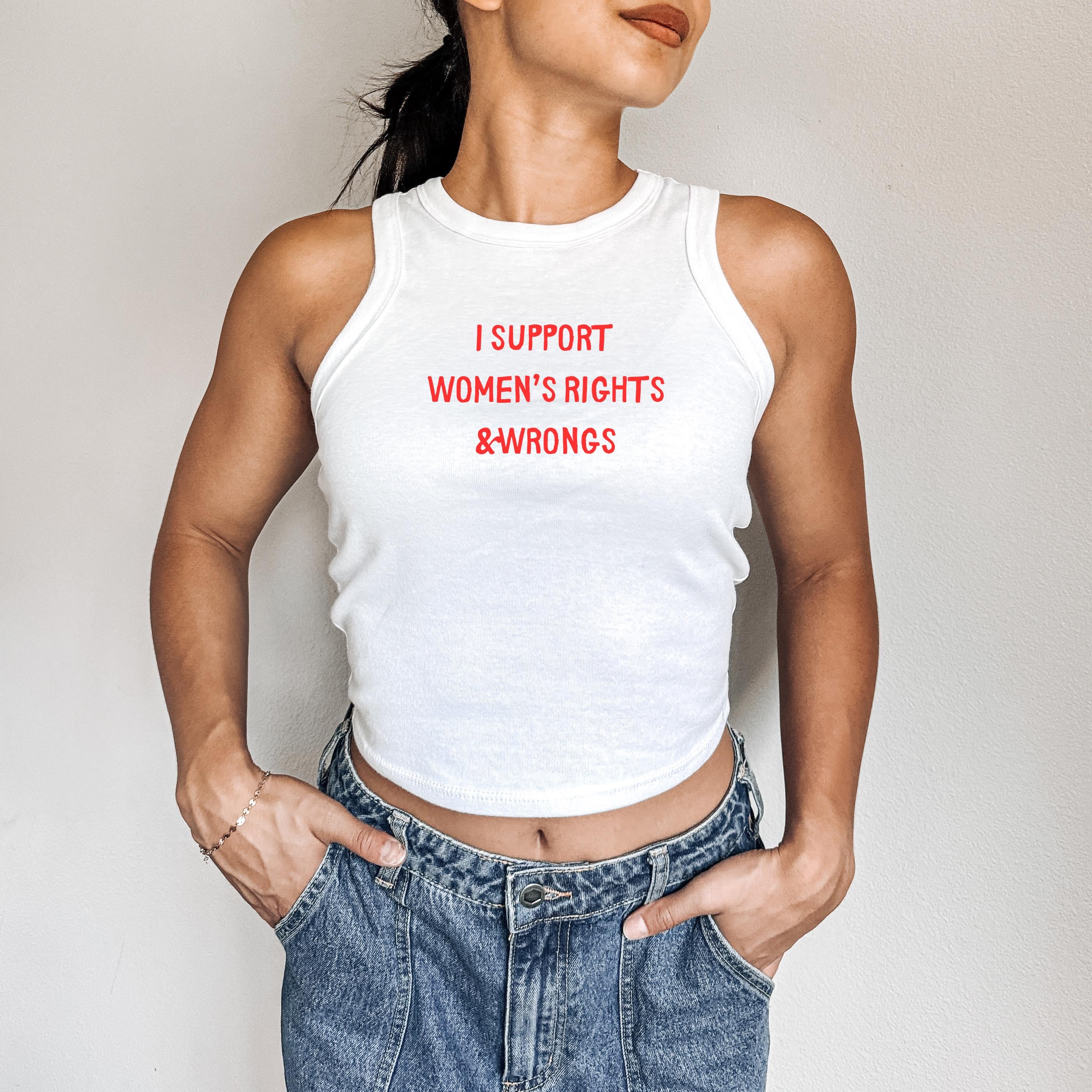 I Support Women's Rights and Wrongs Tank, Red Design, Summer Tank Top Baby Tee, 4th of July Tshirt, July Fourth USA Shirt, 1019 Tank Top