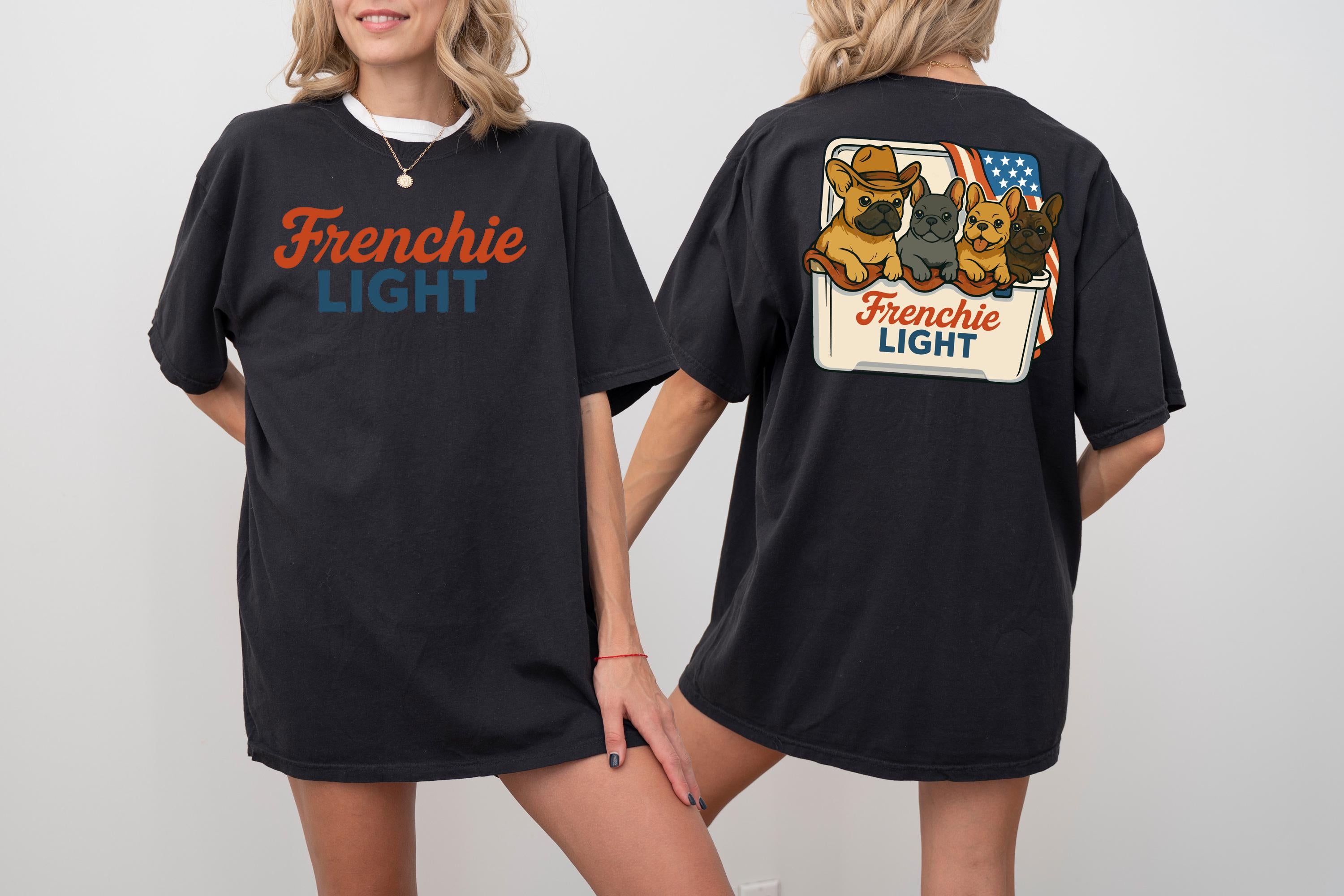 Retro Frenchie Light Comfort Colors shirt, 4th of July tee, Retro American French Bull Dog shirt, Unisex 4th of July shirt, Independence Tee