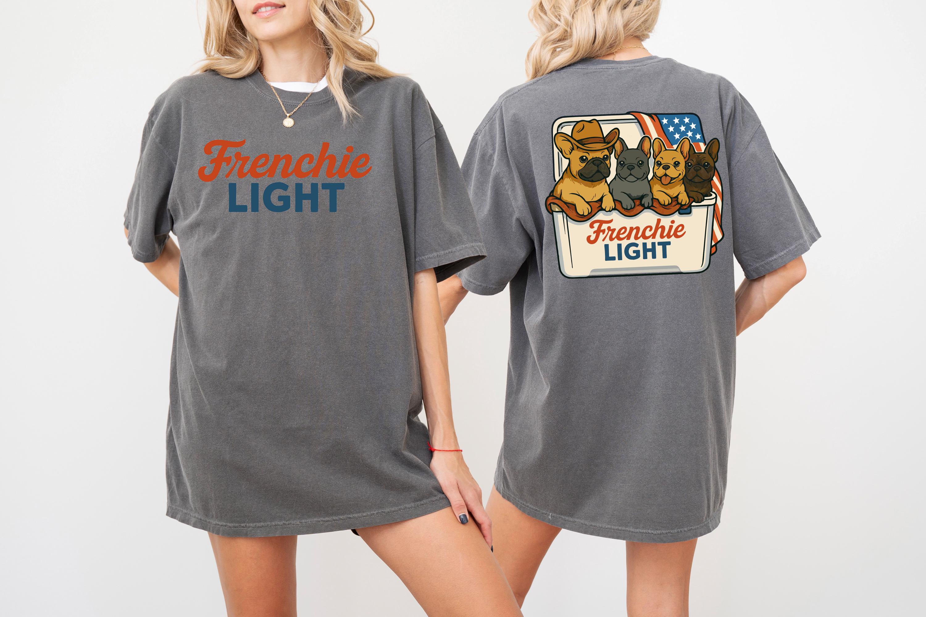 Retro Frenchie Light Comfort Colors shirt, 4th of July tee, Retro American French Bull Dog shirt, Unisex 4th of July shirt, Independence Tee