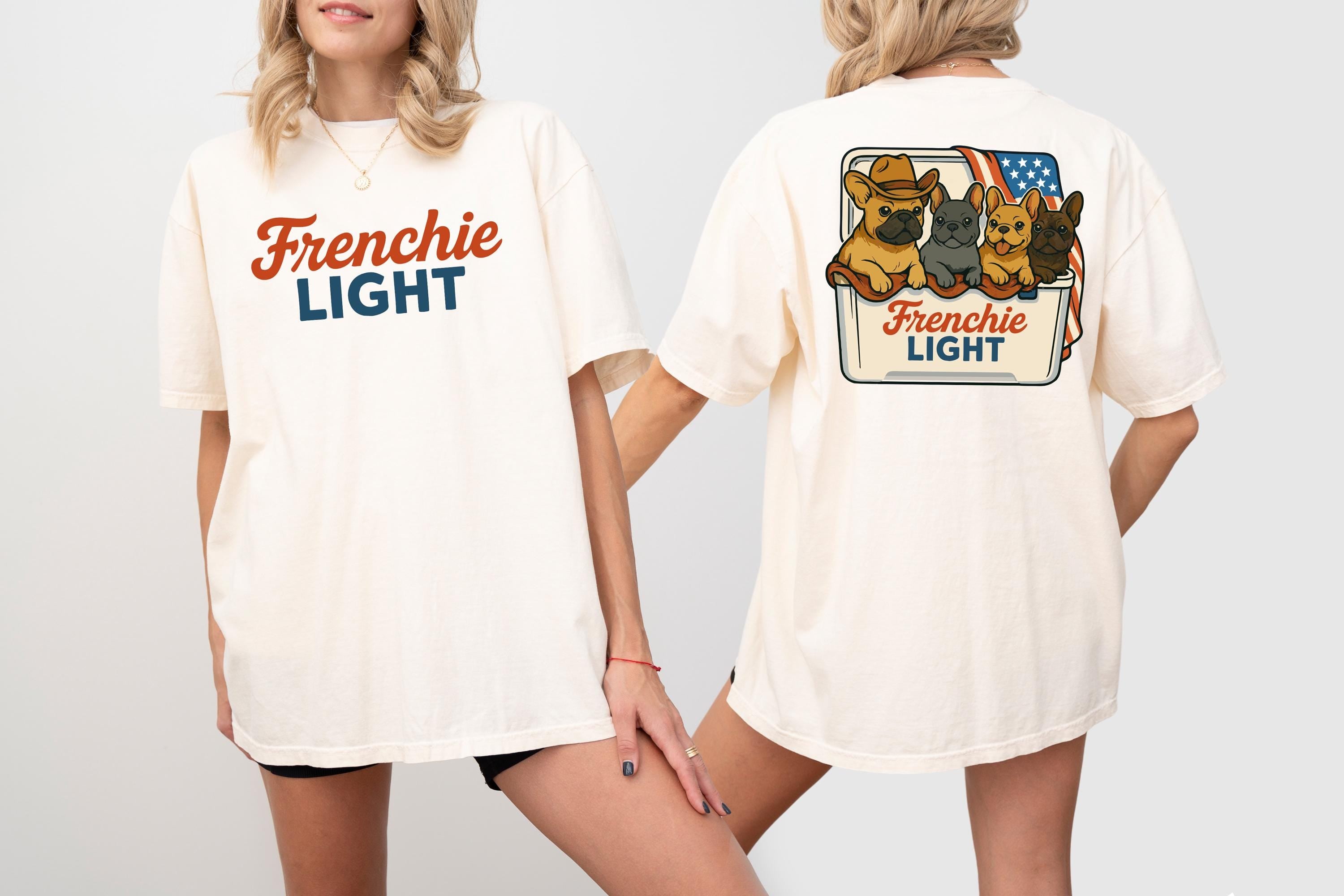 Retro Frenchie Light Comfort Colors shirt, 4th of July tee, Retro American French Bull Dog shirt, Unisex 4th of July shirt, Independence Tee