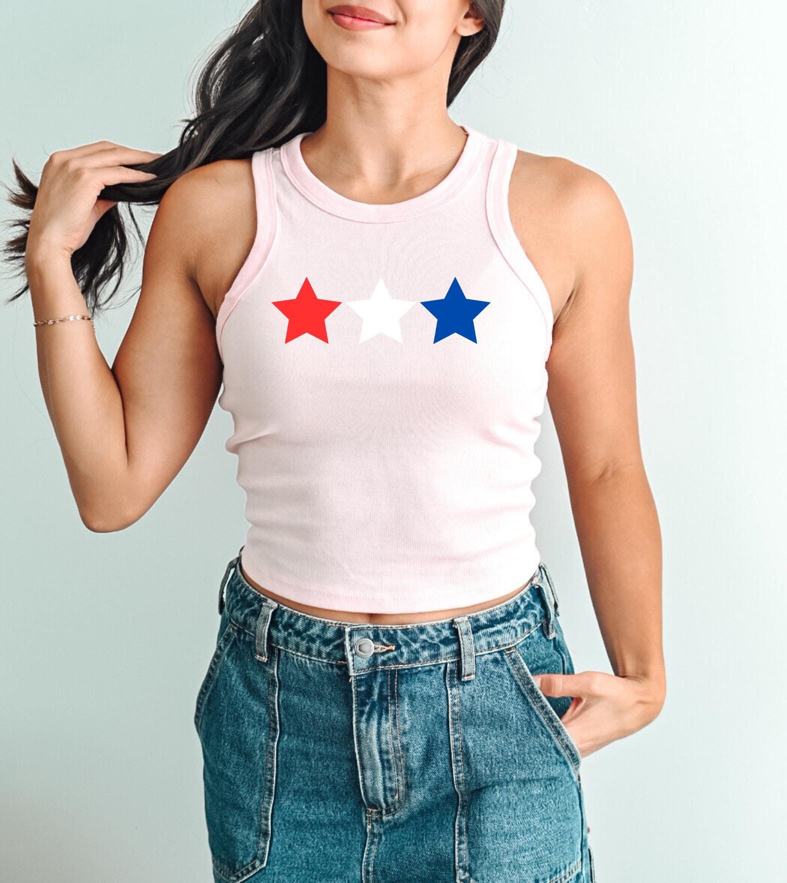 Summer Red White Blue Stars Tank, 4th of July Stars And Stripes T, July Fourth Shirt, Independence Day Shirt, American Flag 1019 Tank Top