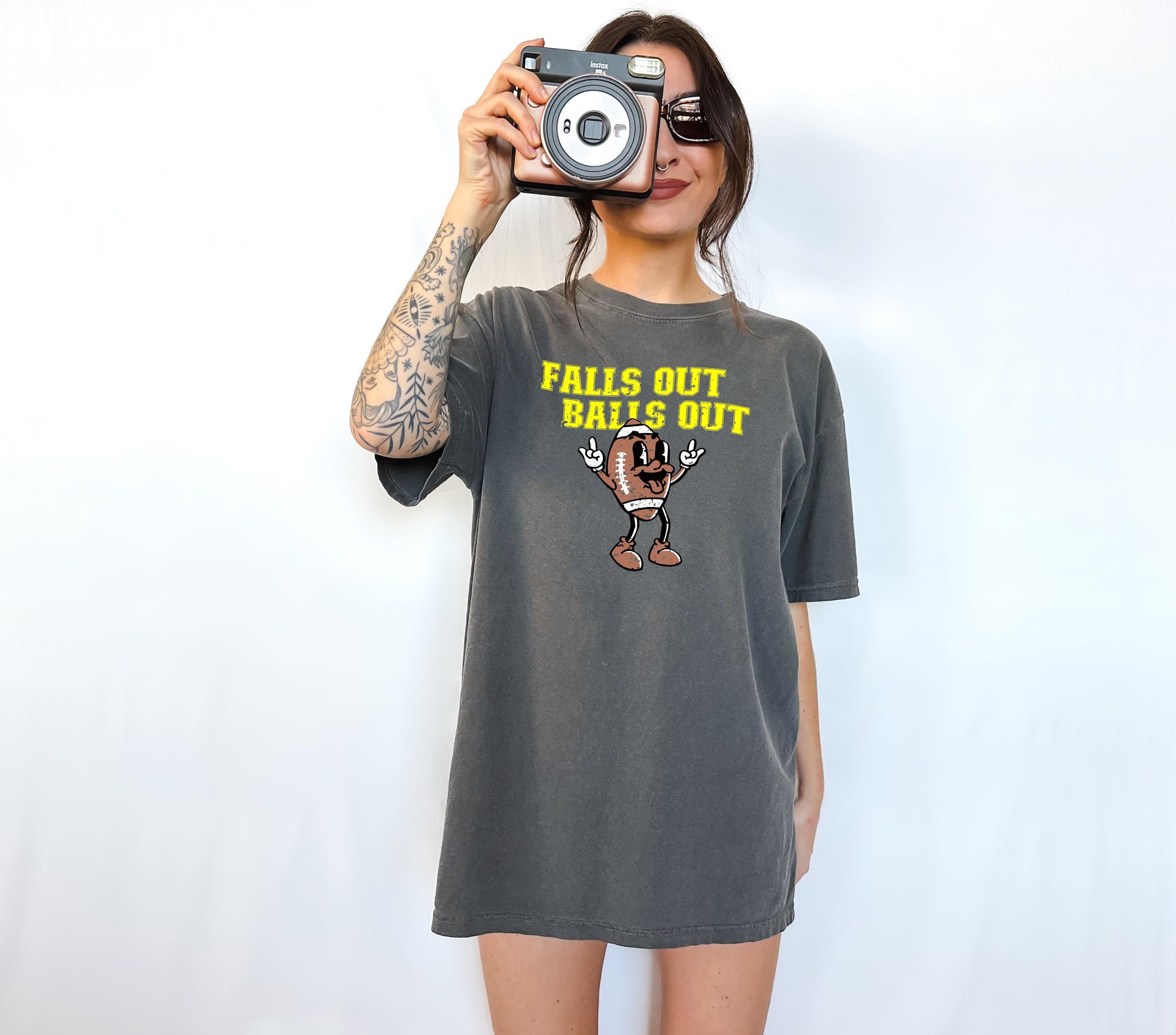 Falls Out Balls Out Football Shirt Retro Fall Comfort Colors Shirt, Vintage Thanksgiving Tee, Football Shirt, Retro Fall Shirt,