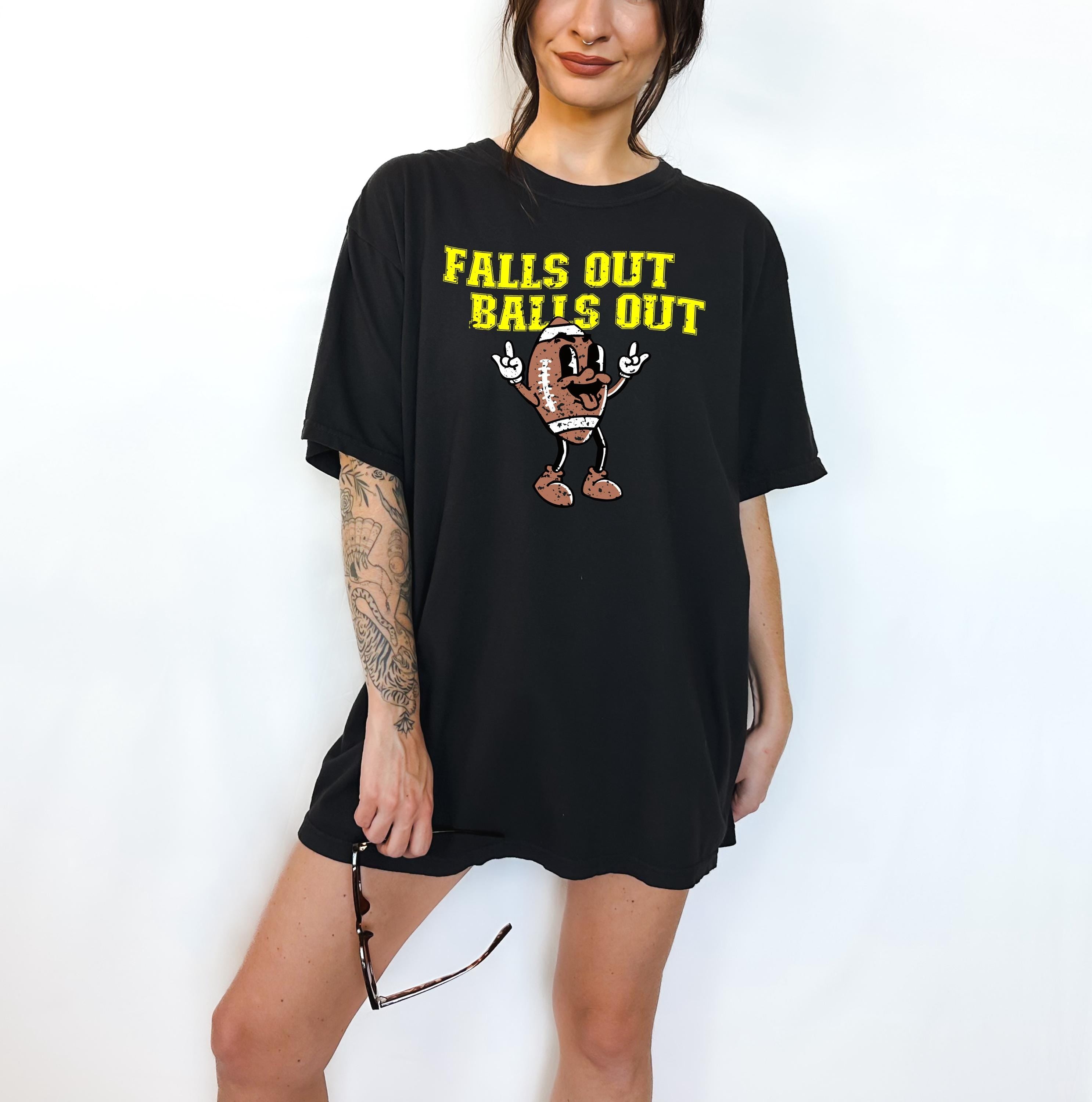 Falls Out Balls Out Football Shirt Retro Fall Comfort Colors Shirt, Vintage Thanksgiving Tee, Football Shirt, Retro Fall Shirt,