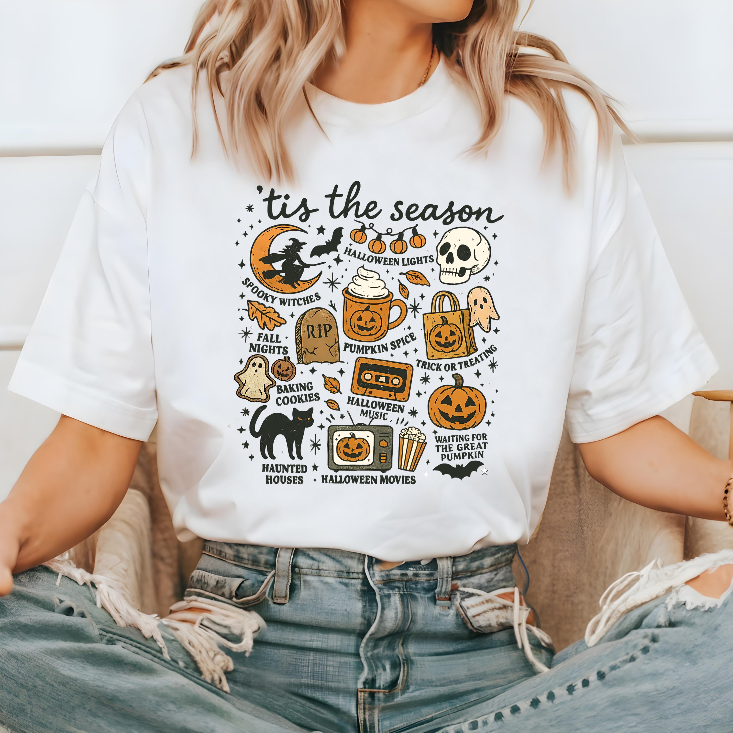 Tis the Season Halloween Comfort Colors Shirt, Creep it Real Shirt, Spooky Shirt, Fall TShirt, Autumn T, Pumpkin Spice, Trick or Treat