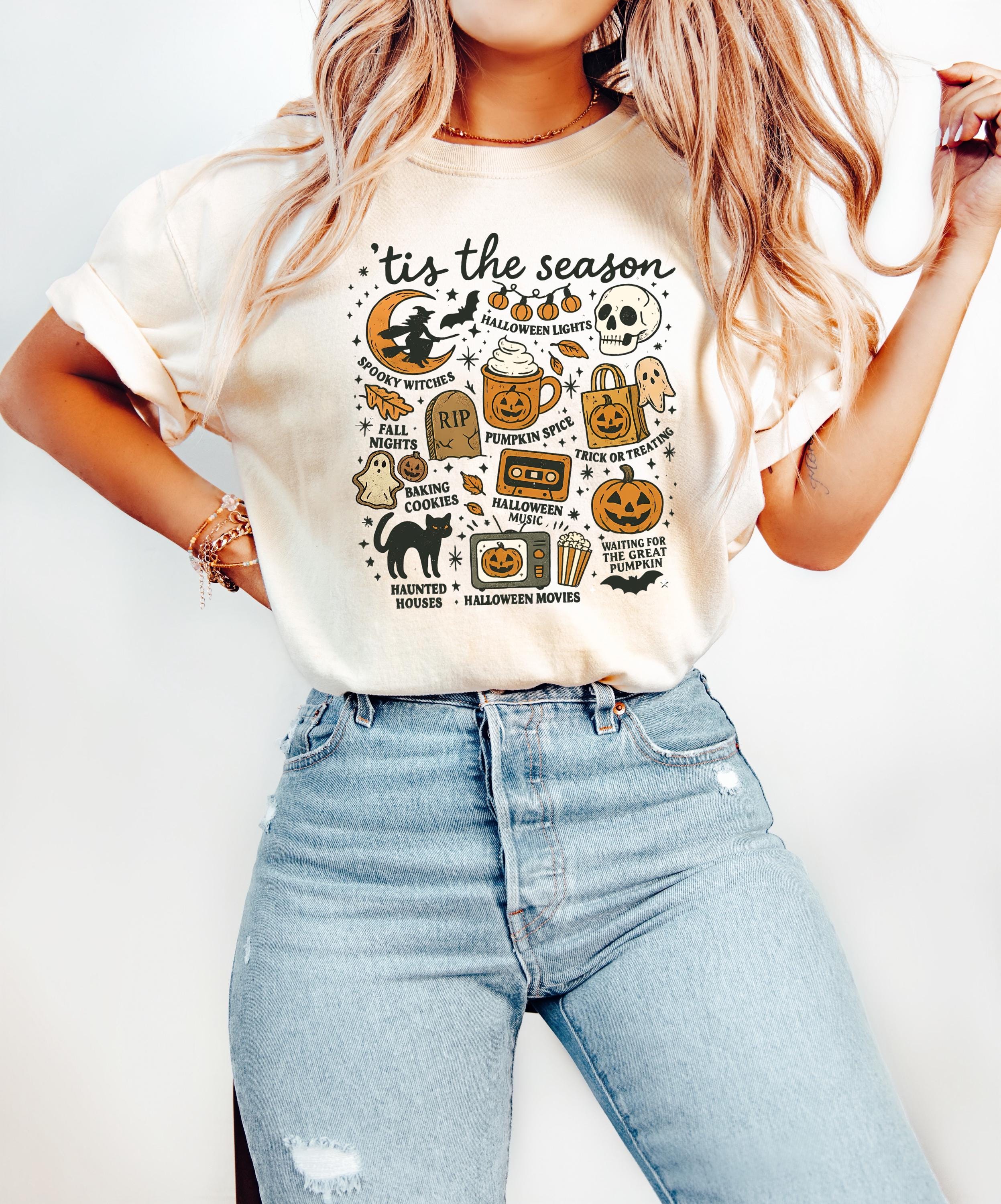 Tis the Season Halloween Comfort Colors Shirt, Creep it Real Shirt, Spooky Shirt, Fall TShirt, Autumn T, Pumpkin Spice, Trick or Treat