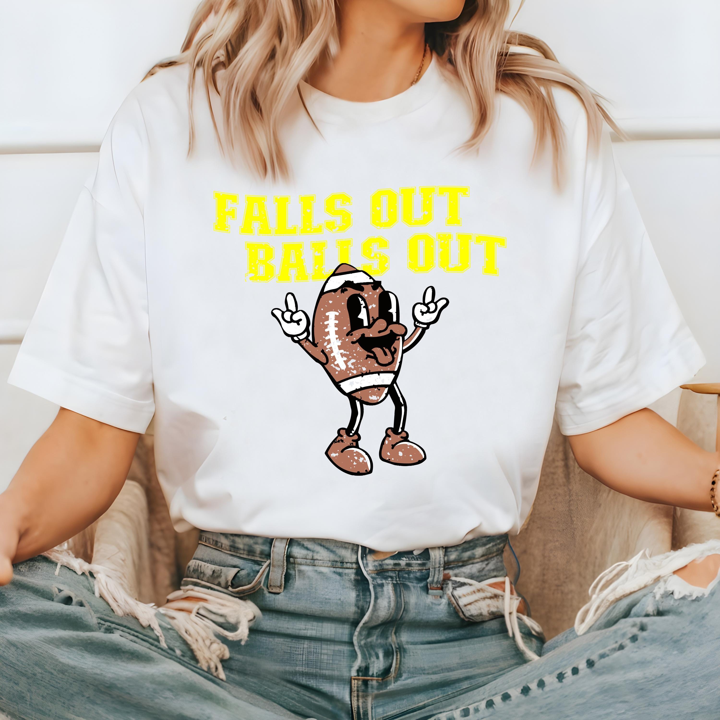 Falls Out Balls Out Football Shirt Retro Fall Comfort Colors Shirt, Vintage Thanksgiving Tee, Football Shirt, Retro Fall Shirt,