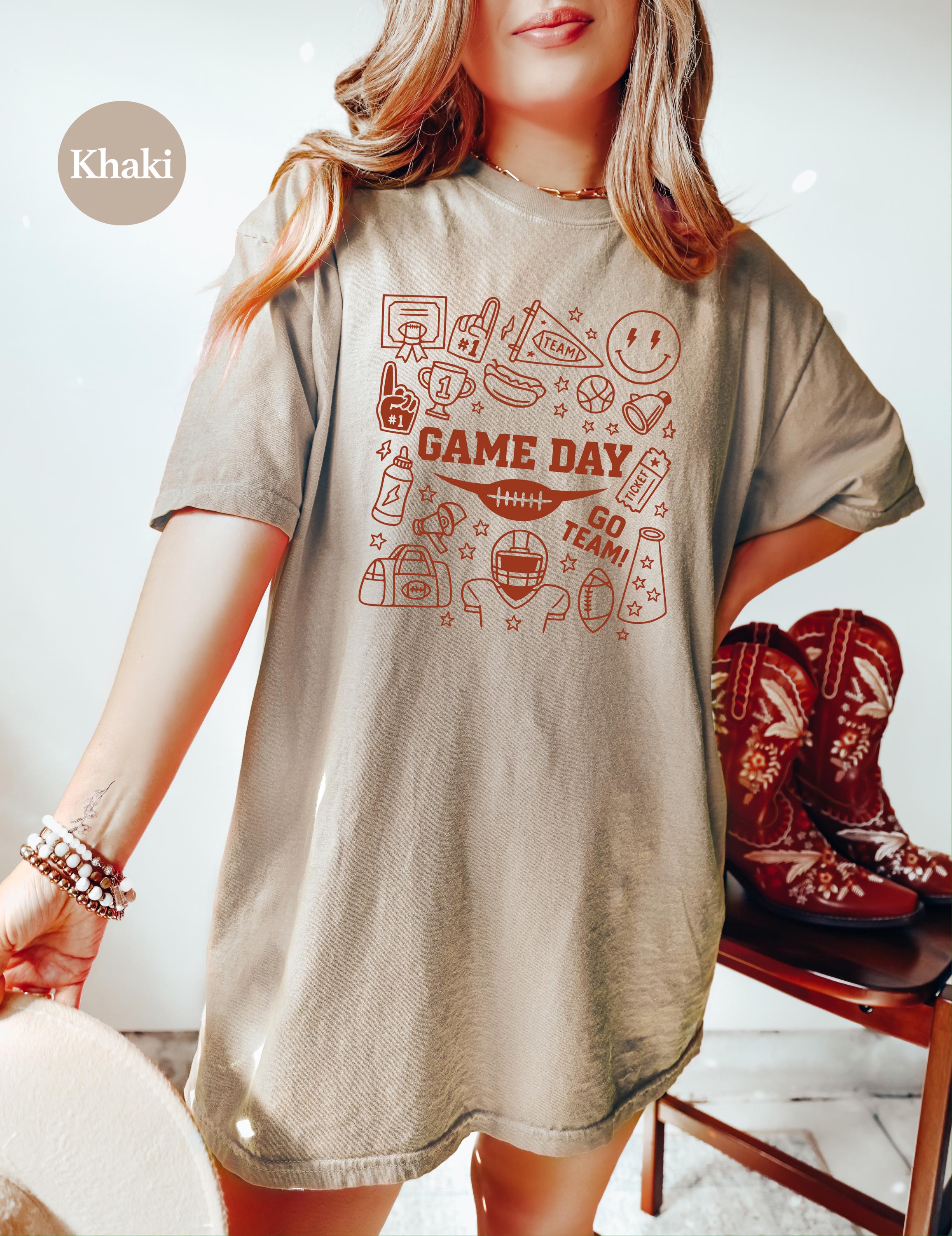 Fun Game Day Go Team Comfort Colors Shirt, Football Team Collage Shirt, Vintage Shirt, Football Shirt, Retro Fall Shirt, Fall Tee