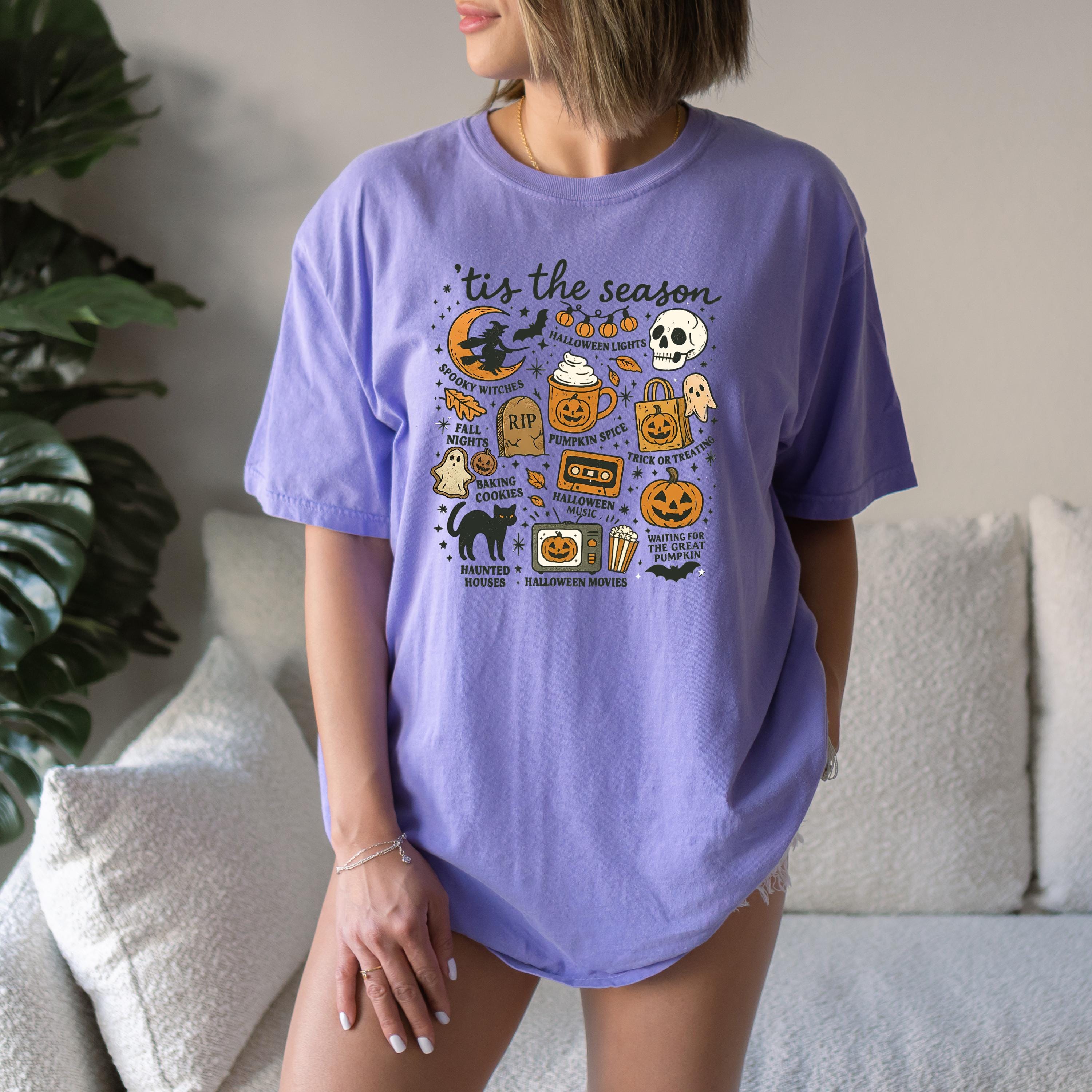 Tis the Season Halloween Comfort Colors Shirt, Creep it Real Shirt, Spooky Shirt, Fall TShirt, Autumn T, Pumpkin Spice, Trick or Treat