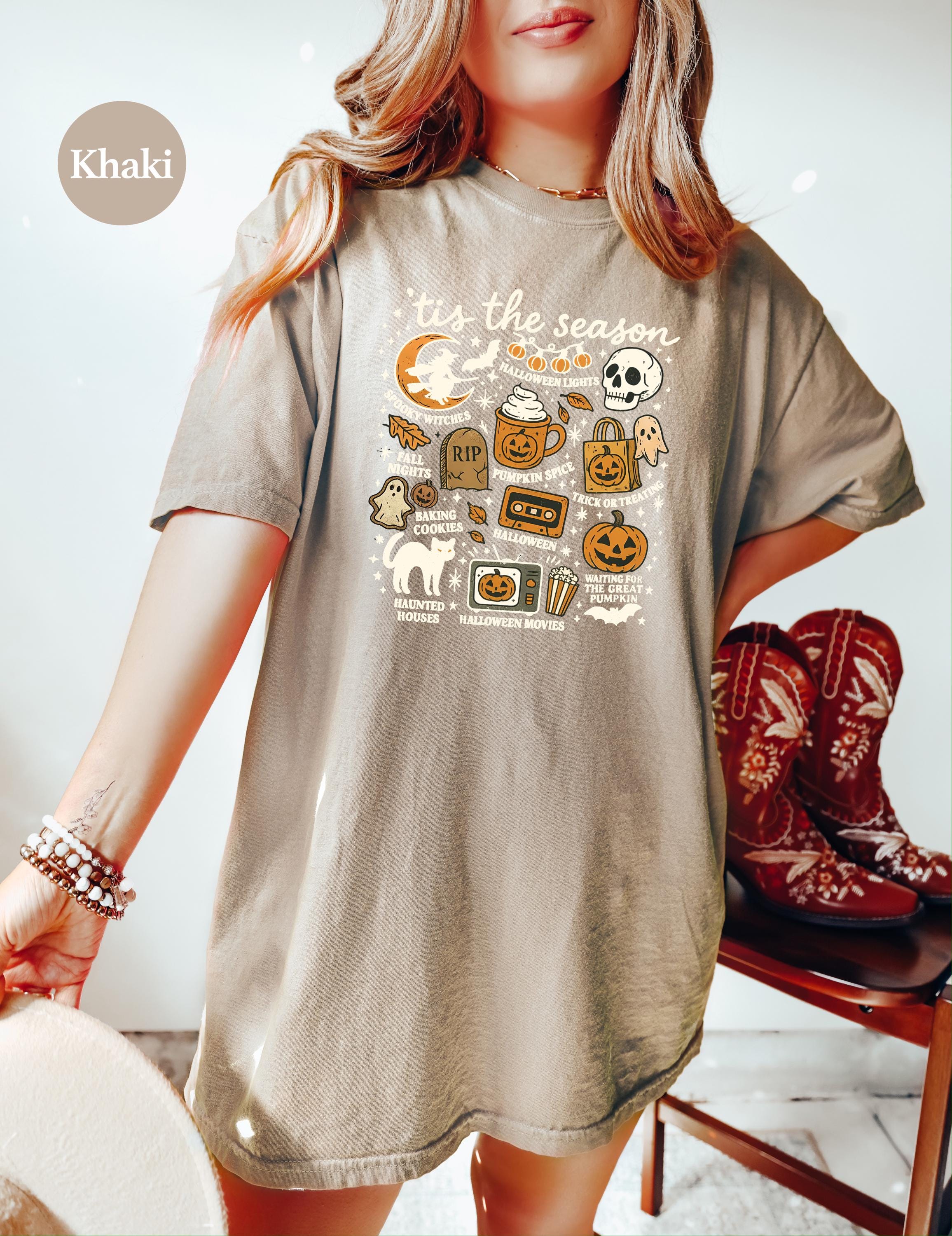 Tis the Season Halloween Comfort Colors Shirt, Creep it Real Shirt, Spooky Shirt, Fall TShirt, Autumn T, Pumpkin Spice, Trick or Treat
