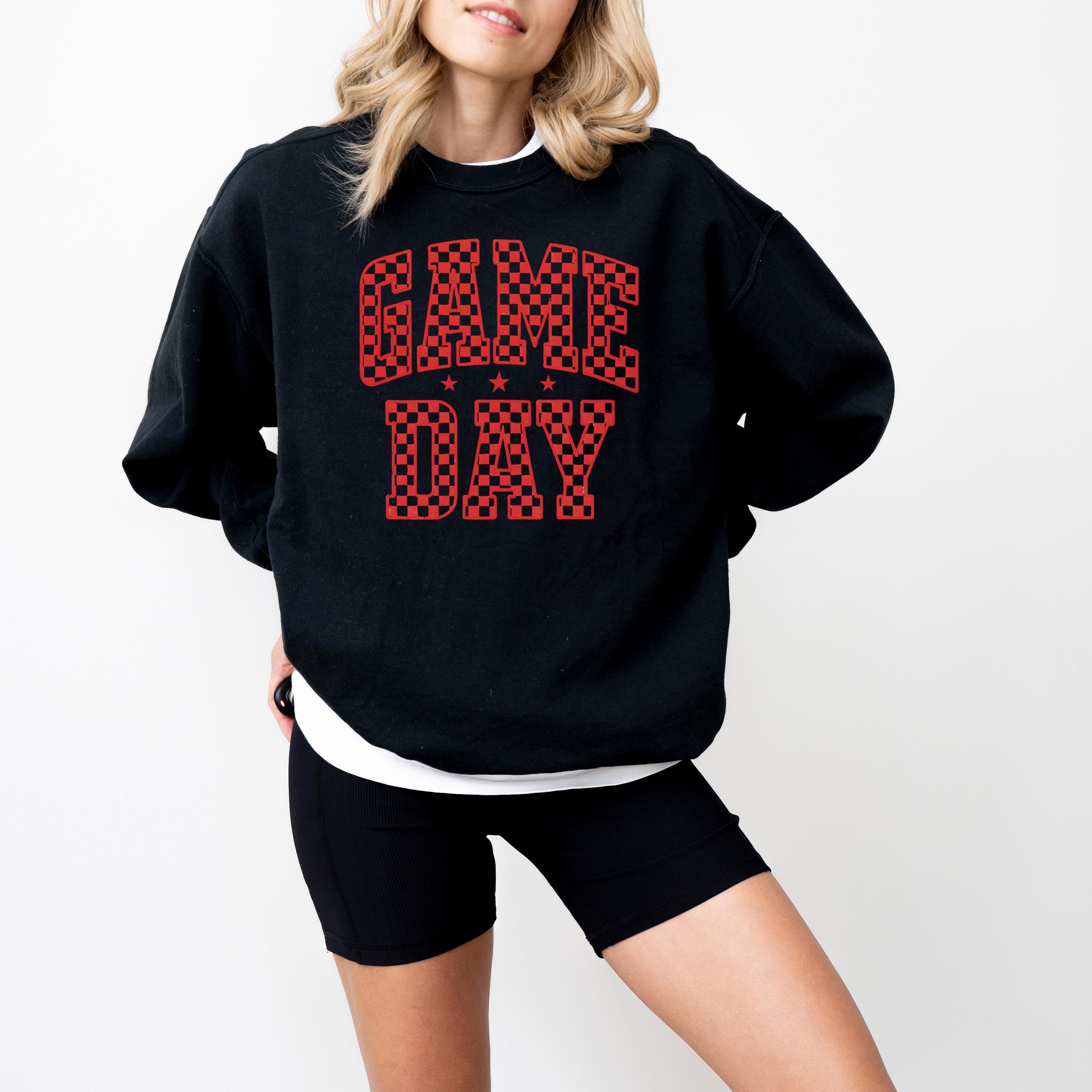 Checkered Game Day Comfort Colors Sweatshirt