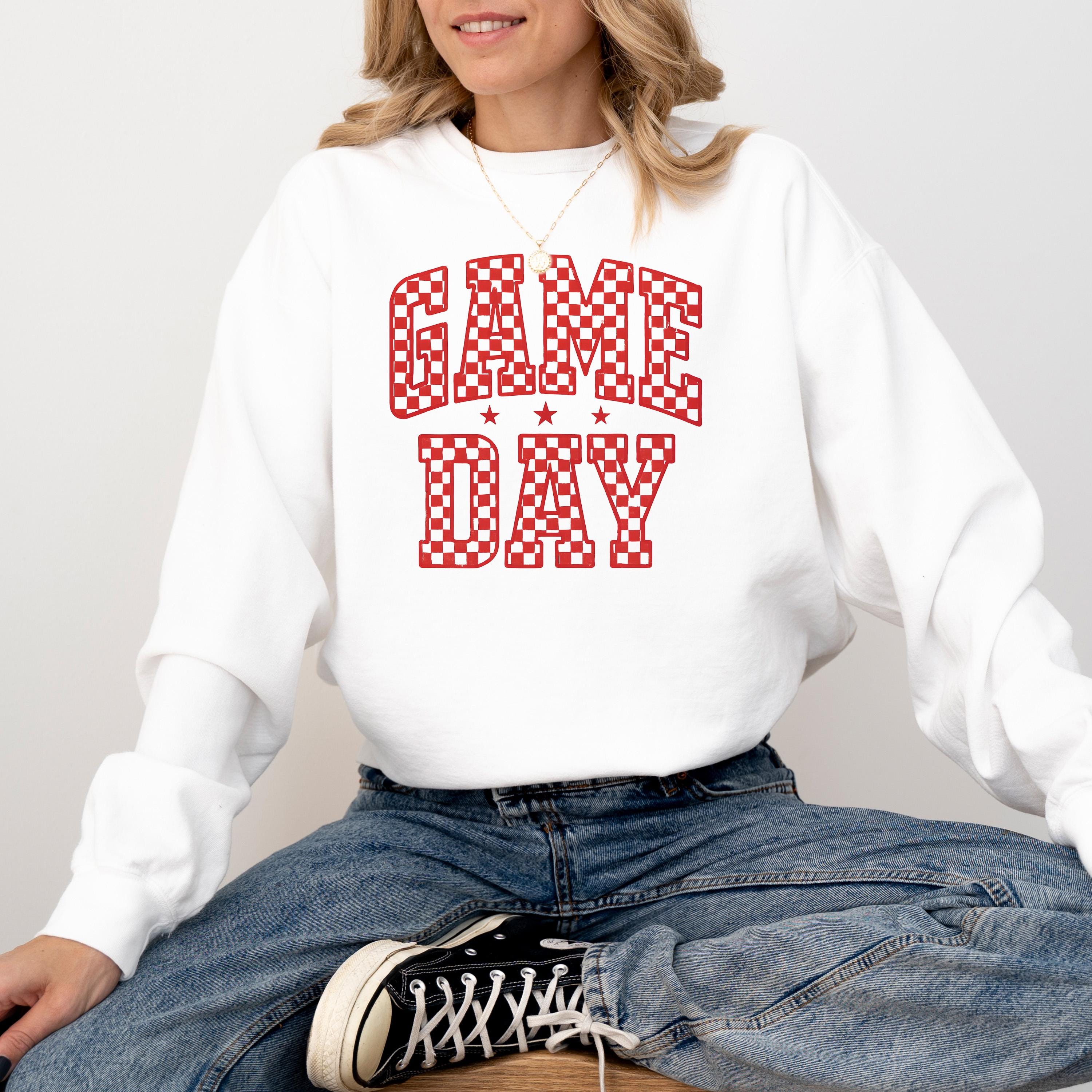 Checkered Game Day Comfort Colors Sweatshirt