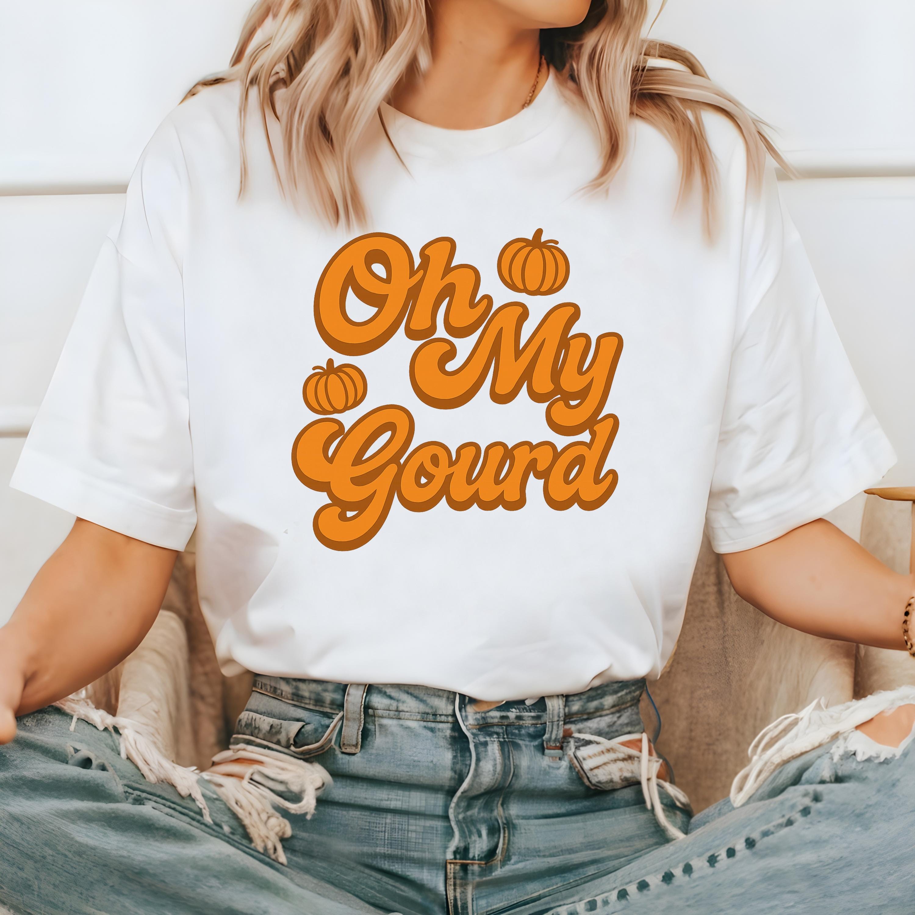 Oh My Gourd Funny Thanksgiving Comfort Colors Shirt, Fall Pumpkin Shirt, Pumpkin Design, Retro Fall Tshirt, Autumn Tee