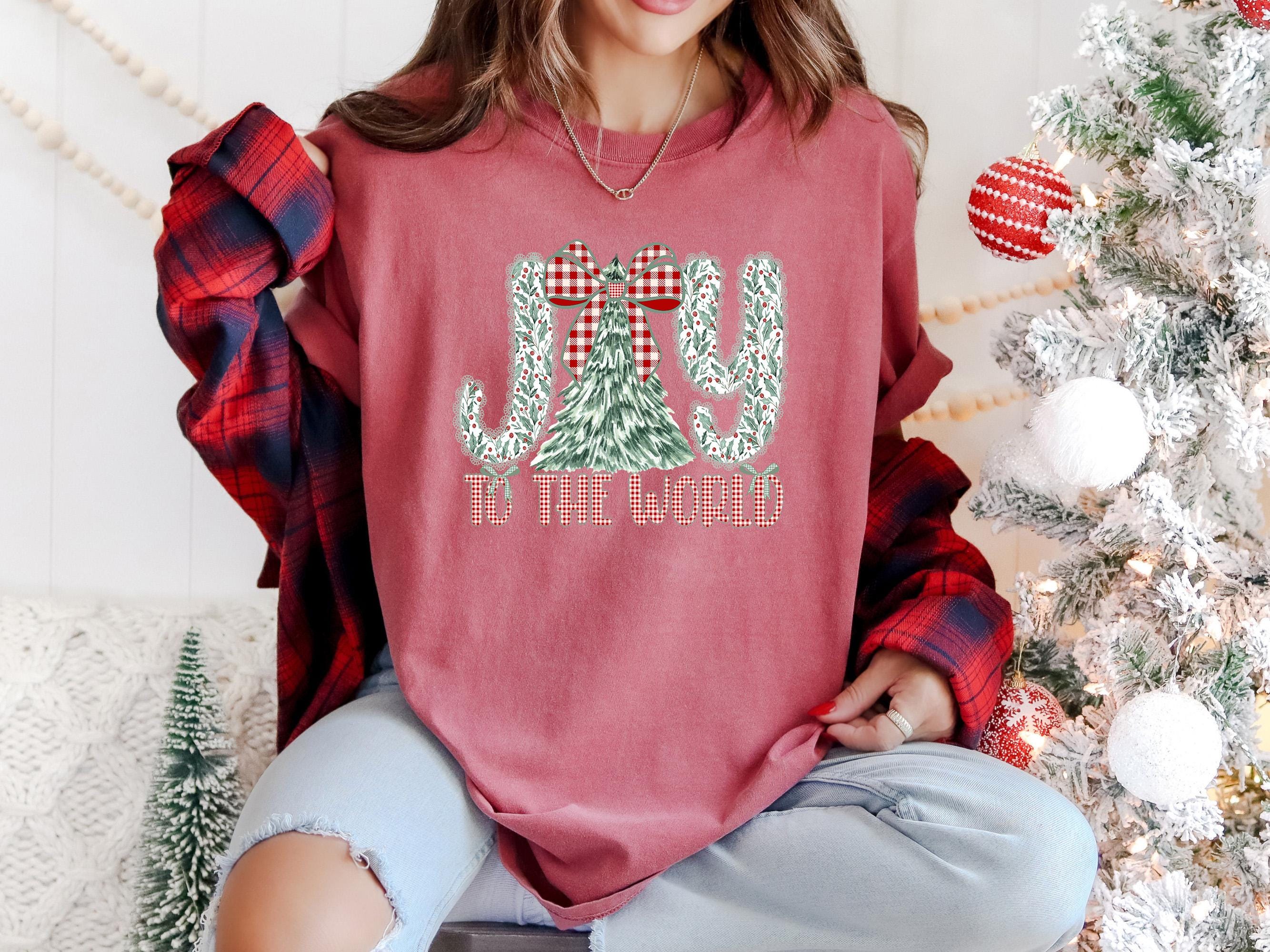 Joy To The World: Comfort Colors Shirt, Nostalgic Christmas TShirt, Holiday Shirt, Cozy Tee, Christmas Design, RL Christmas,