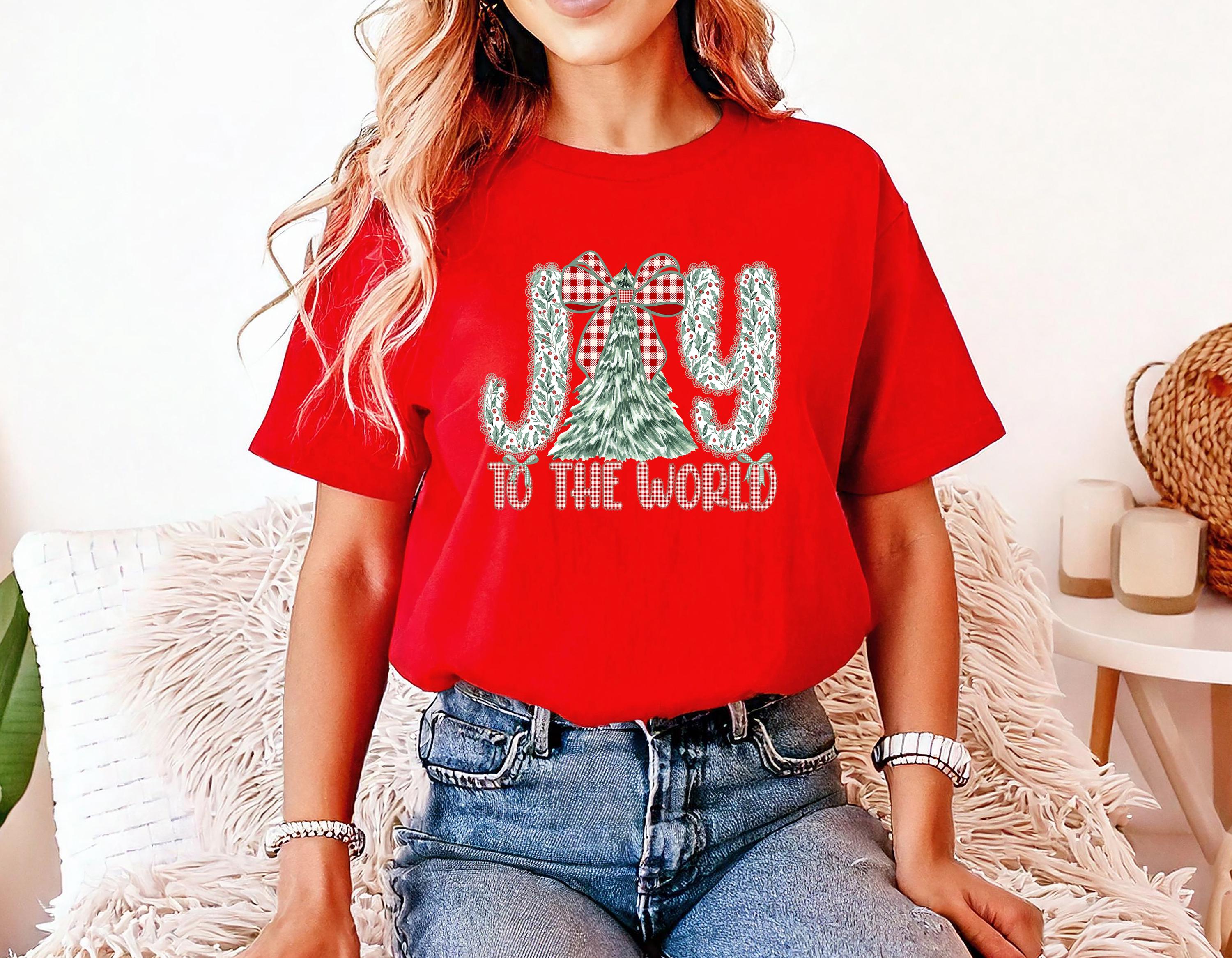 Joy To The World: Comfort Colors Shirt, Nostalgic Christmas TShirt, Holiday Shirt, Cozy Tee, Christmas Design, RL Christmas,