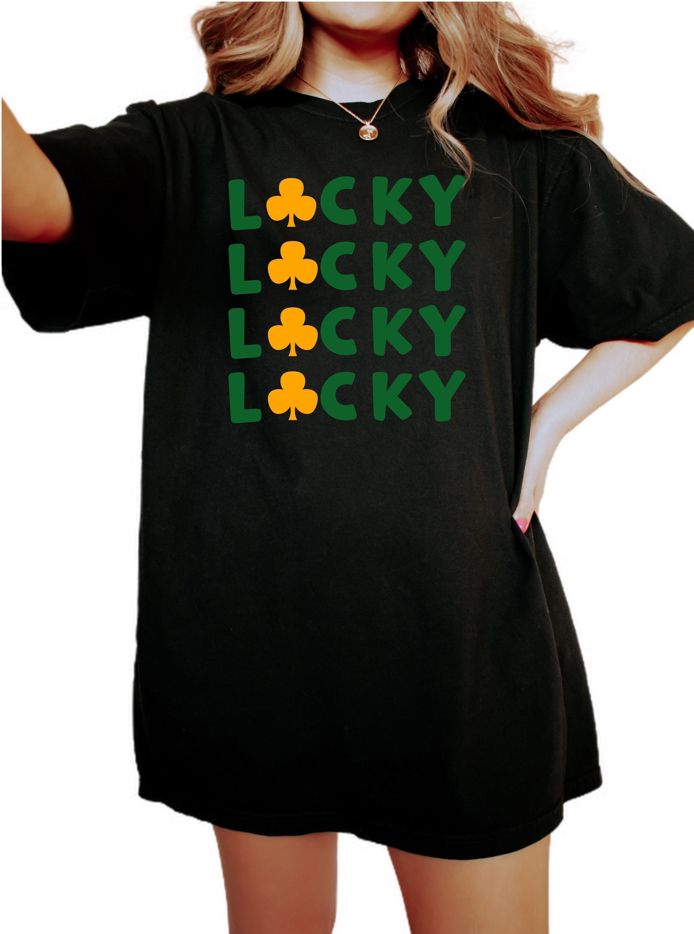 Retro St Patty's Day Vintage Washed Shirt, Lucky Babe Shirt, Vintage St Patrick's Day Shirt, Day