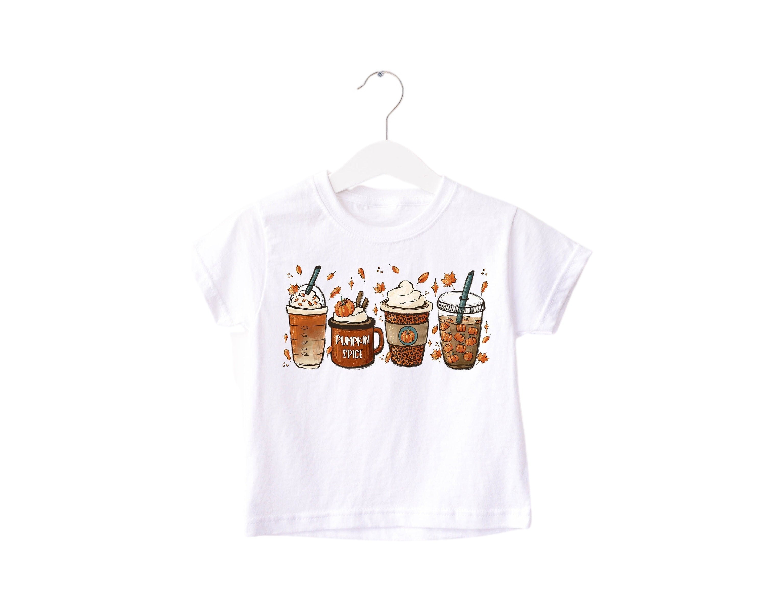 Fall Pumpkin Spice Latte Halloween, Pumpkin Season Toddler Tee, Cute Fall Girls Shirt, Toddler Youth